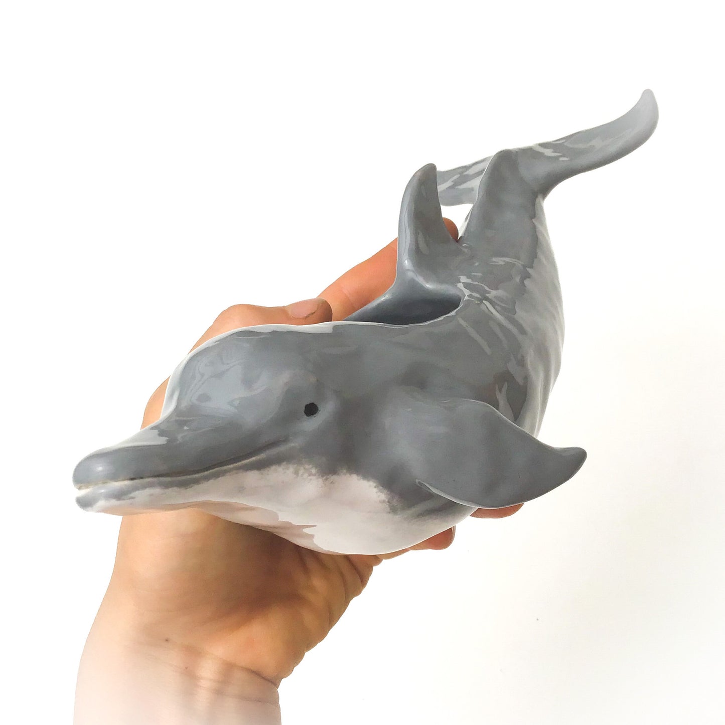 Bottlenose Dolphin Pot - Ceramic Dolphin Planter