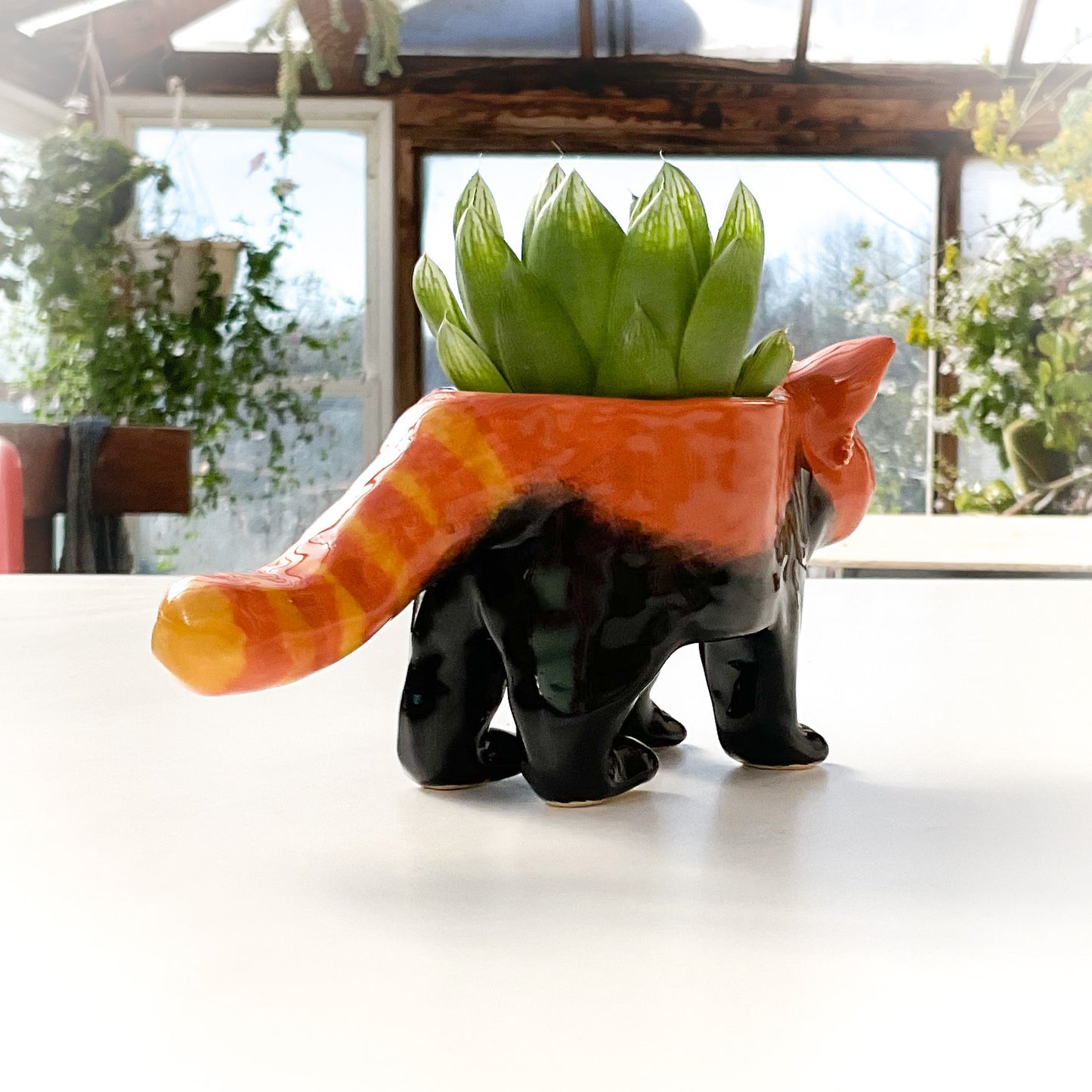 Red Panda Pot - Ceramic Red Panda Bear Planter