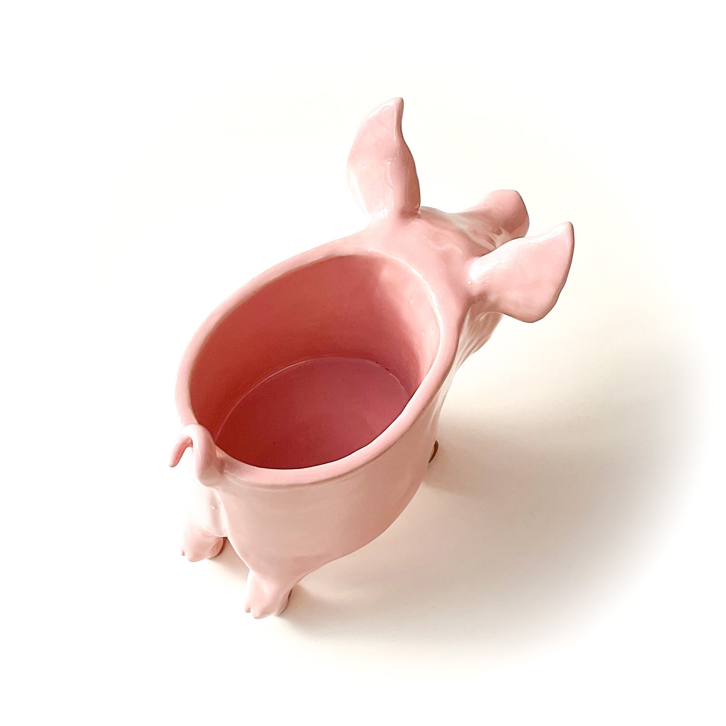 Pink Yorkshire Pig Pot - Ceramic Pig Planter