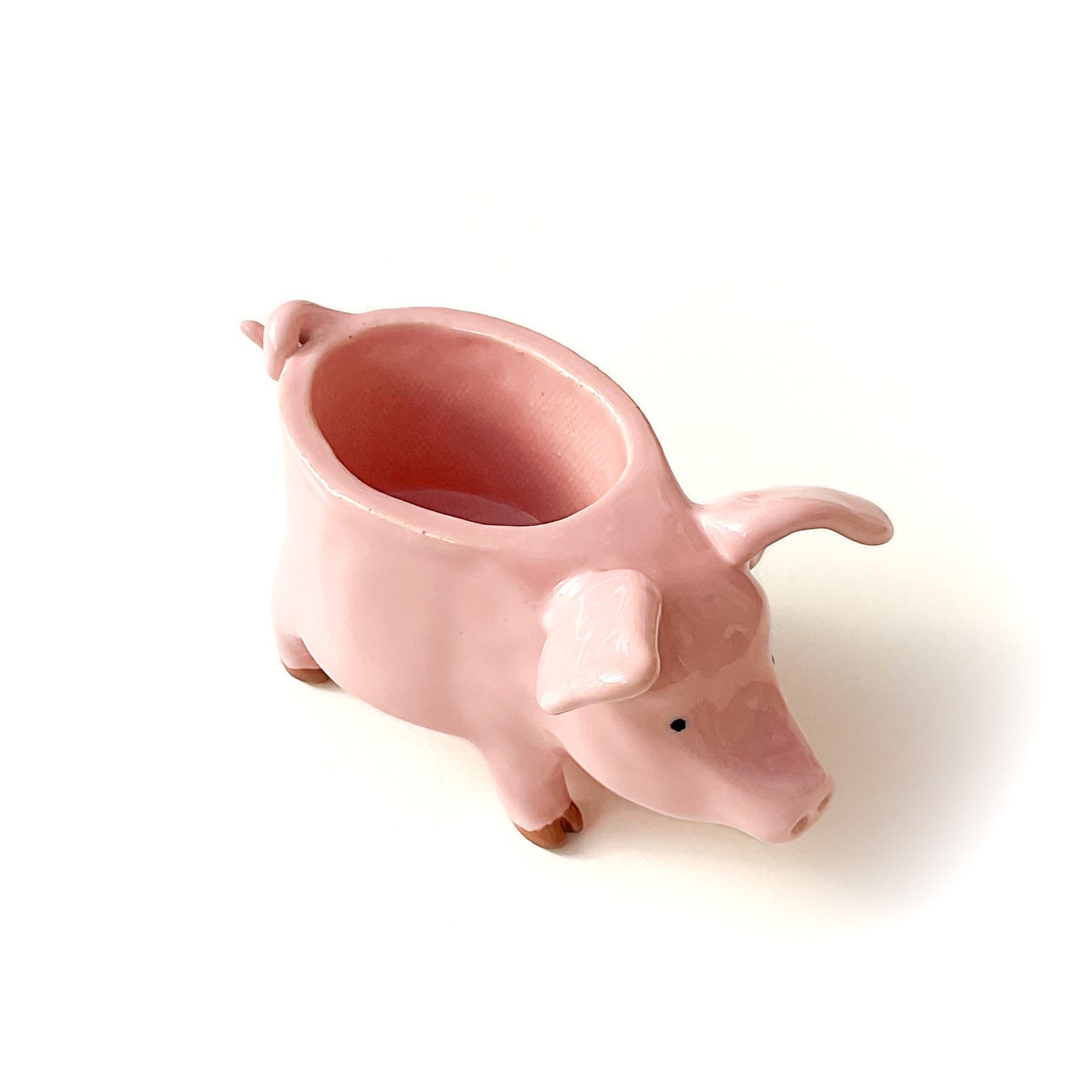 Pink Yorkshire Pig Pot - Ceramic Pig Planter