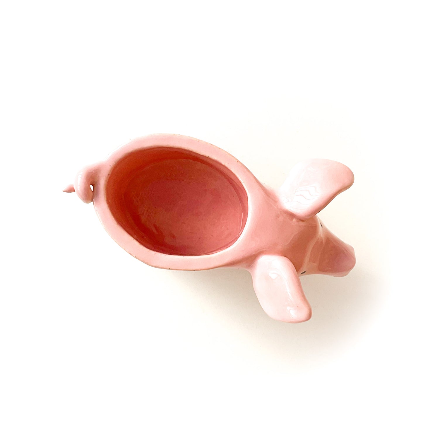 Pink Yorkshire Pig Pot - Ceramic Pig Planter