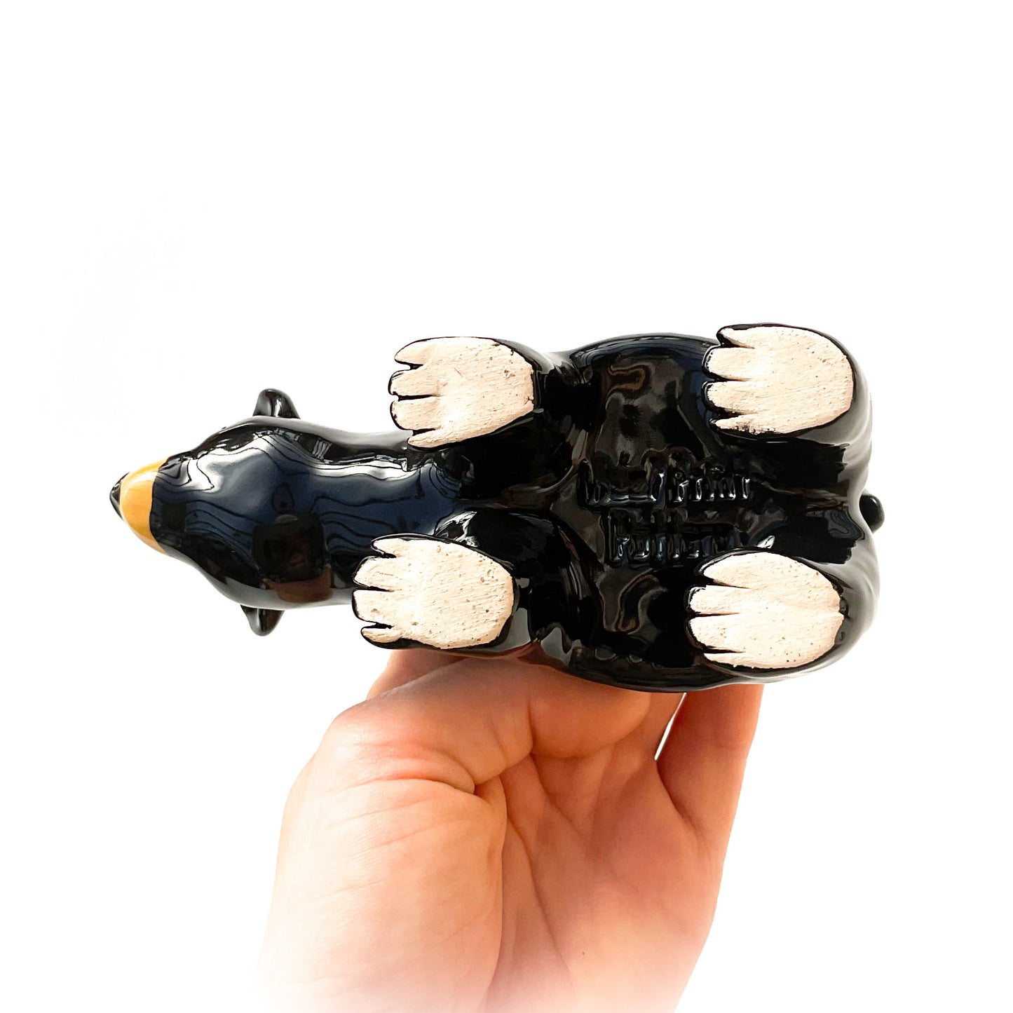 Black Bear Pot - Ceramic Bear Planter