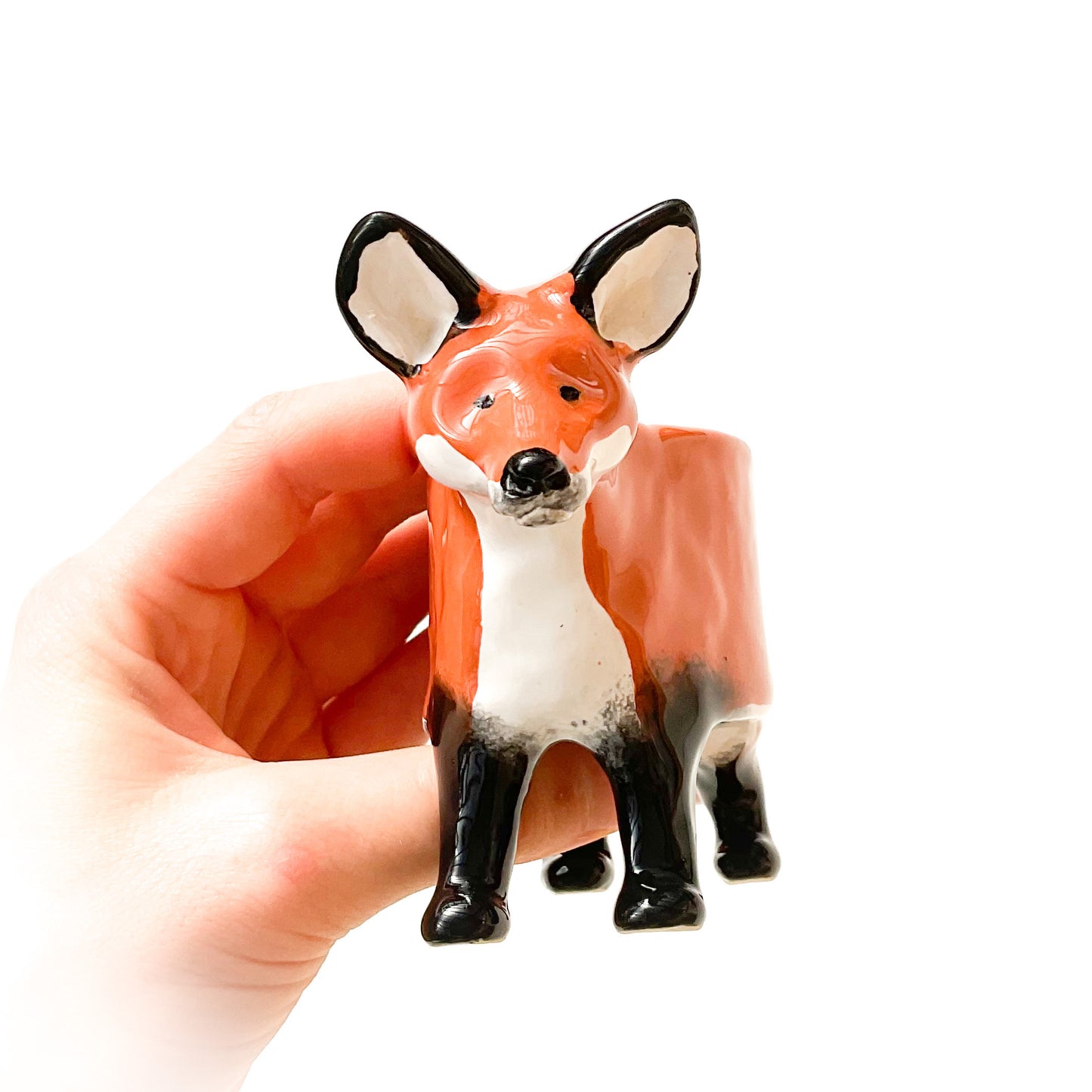 Red Fox Pot - Ceramic Fox Planter