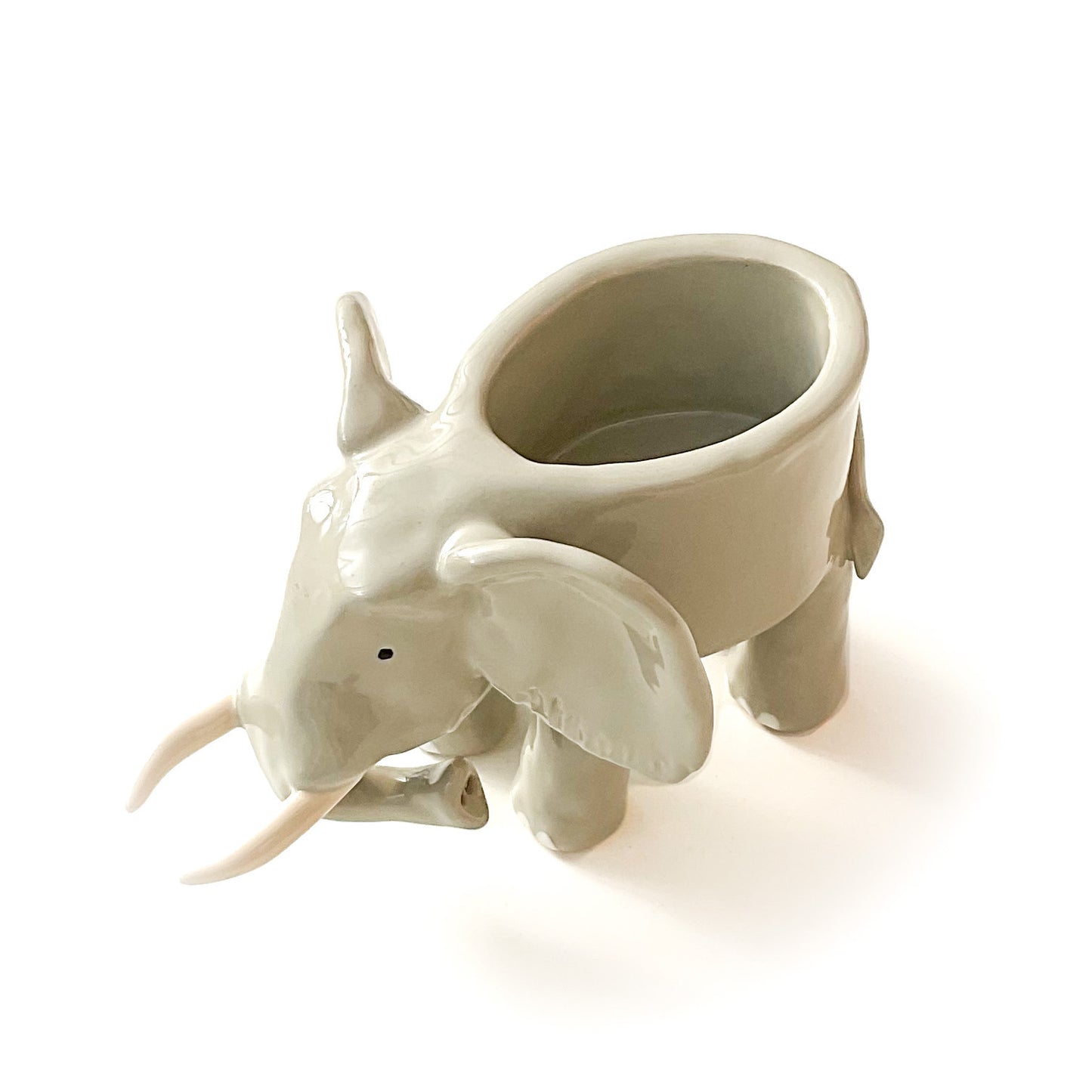 African Elephant Pot - Ceramic Elephant Planter