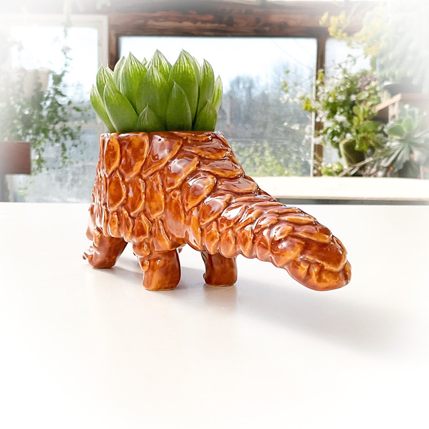 Pangolin Pot - Ceramic Pangolin Planter