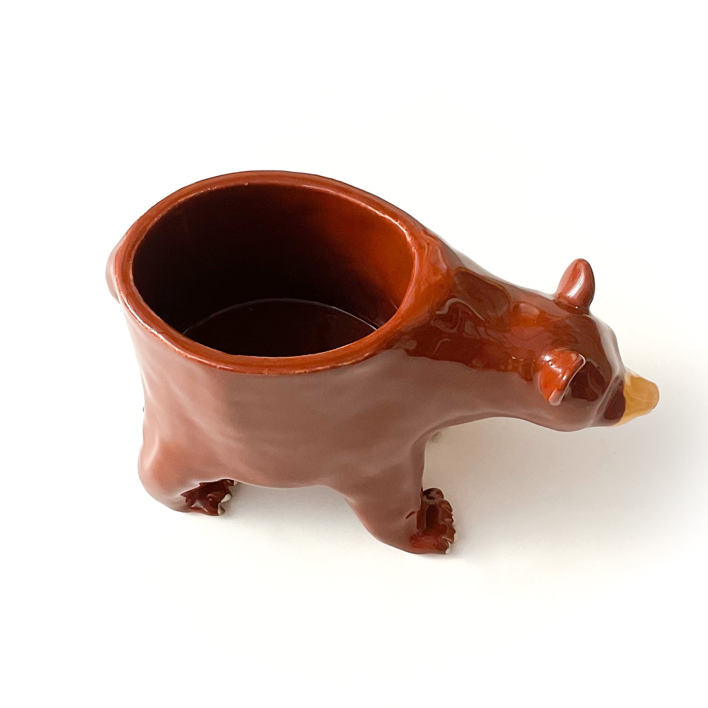 Grizzly Bear Pot - Ceramic Bear Planter