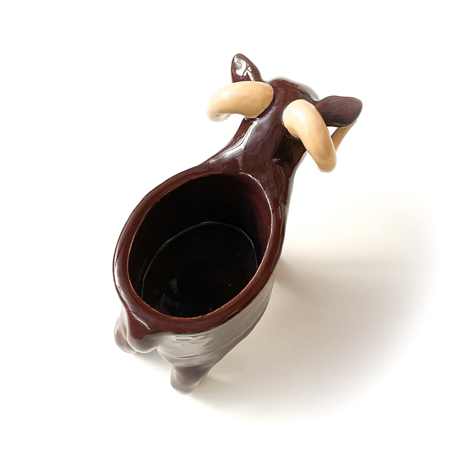 Brown Sheep Pot - Ceramic Sheep Planter