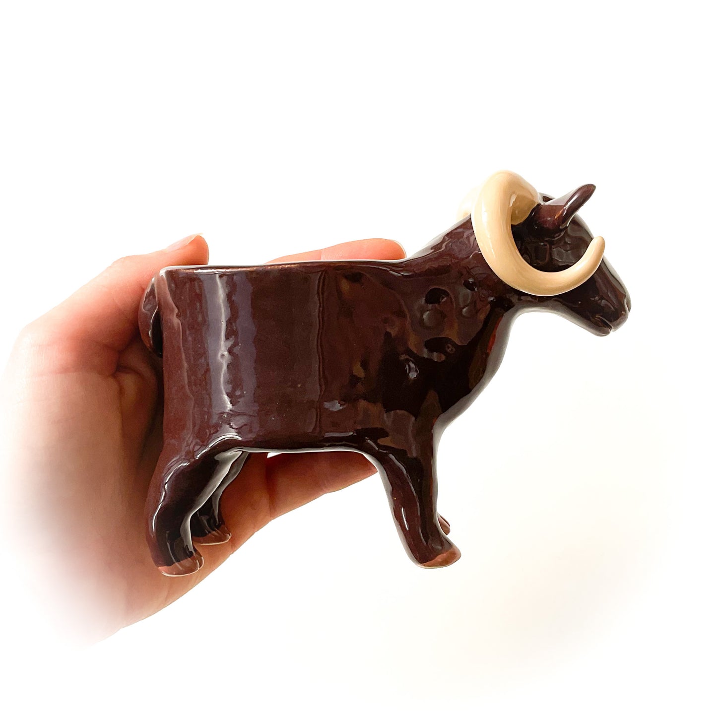 Brown Sheep Pot - Ceramic Sheep Planter