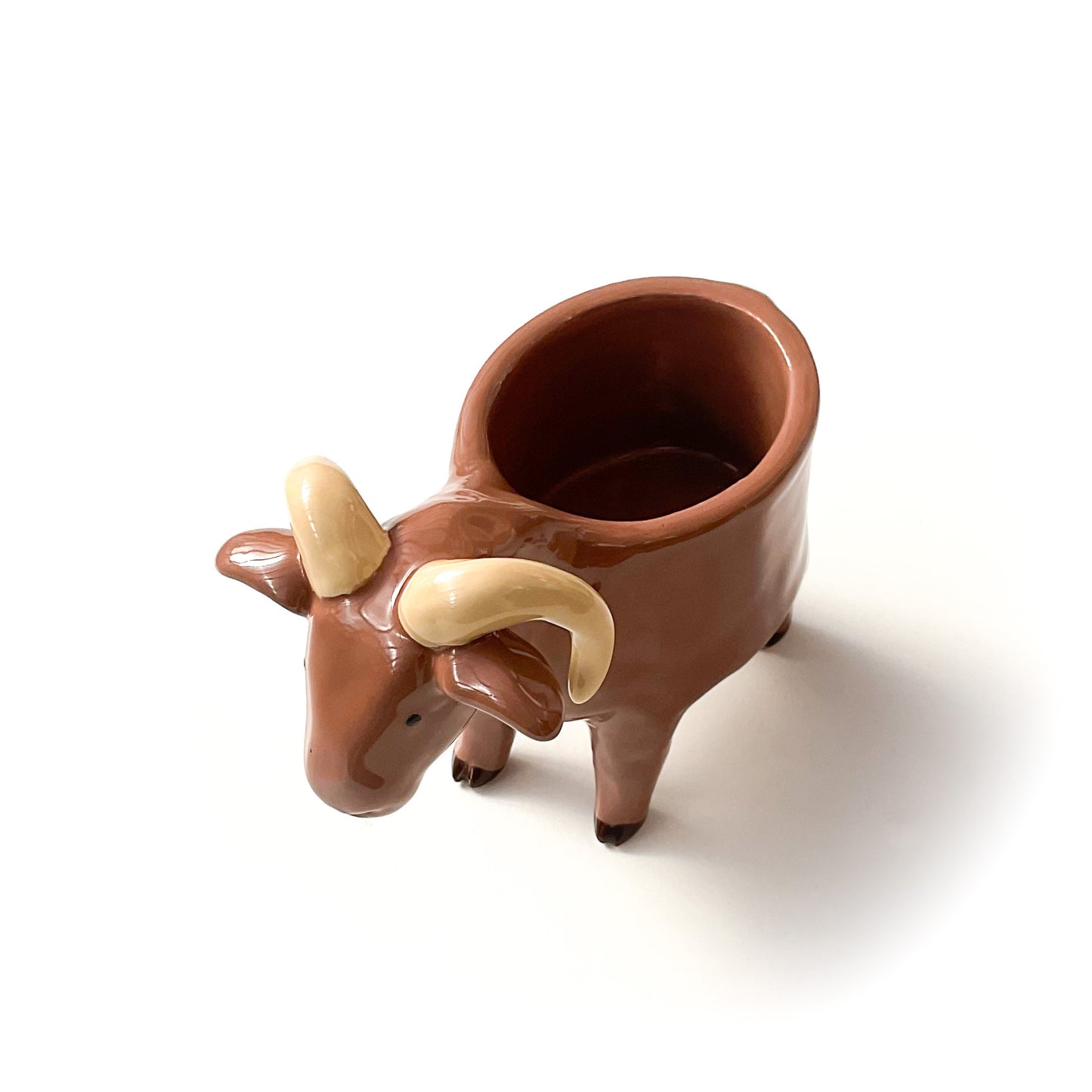 Light Brown Sheep Pot - Ceramic Sheep Planter