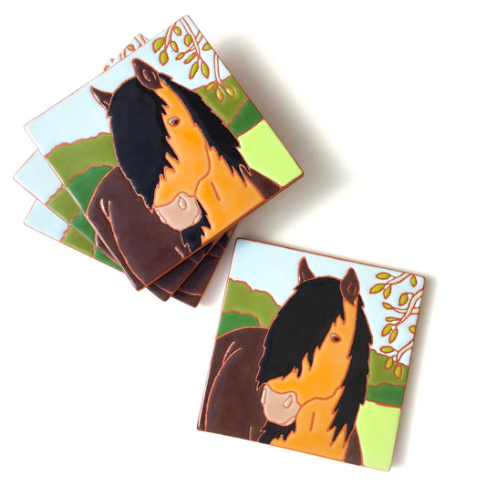 Springtime Horse Coaster / Horse Trivet