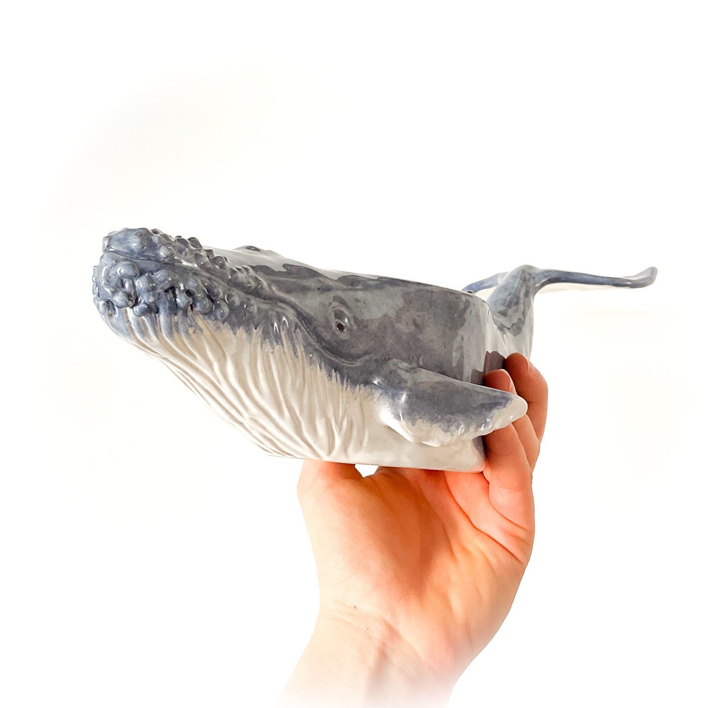 Humpback Whale Pot- Ceramic Whale Planter