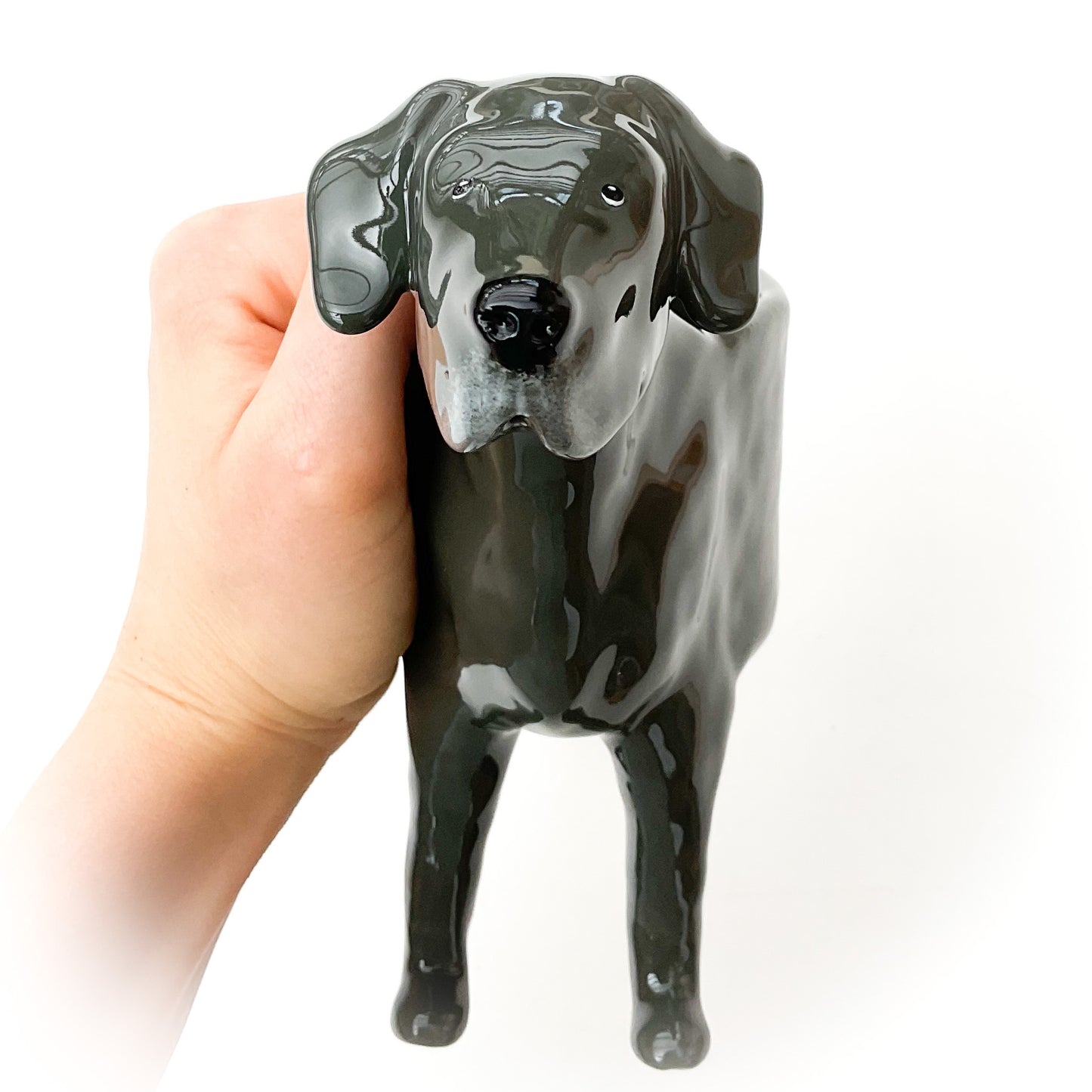 Great Dane Dog Planter - Ceramic Dog Plant Pot