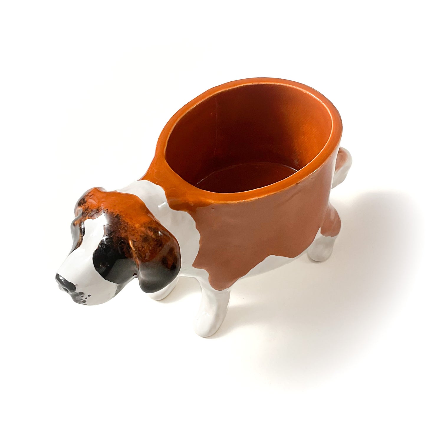 Saint Bernard Dog Planter - Ceramic Dog Plant Pot