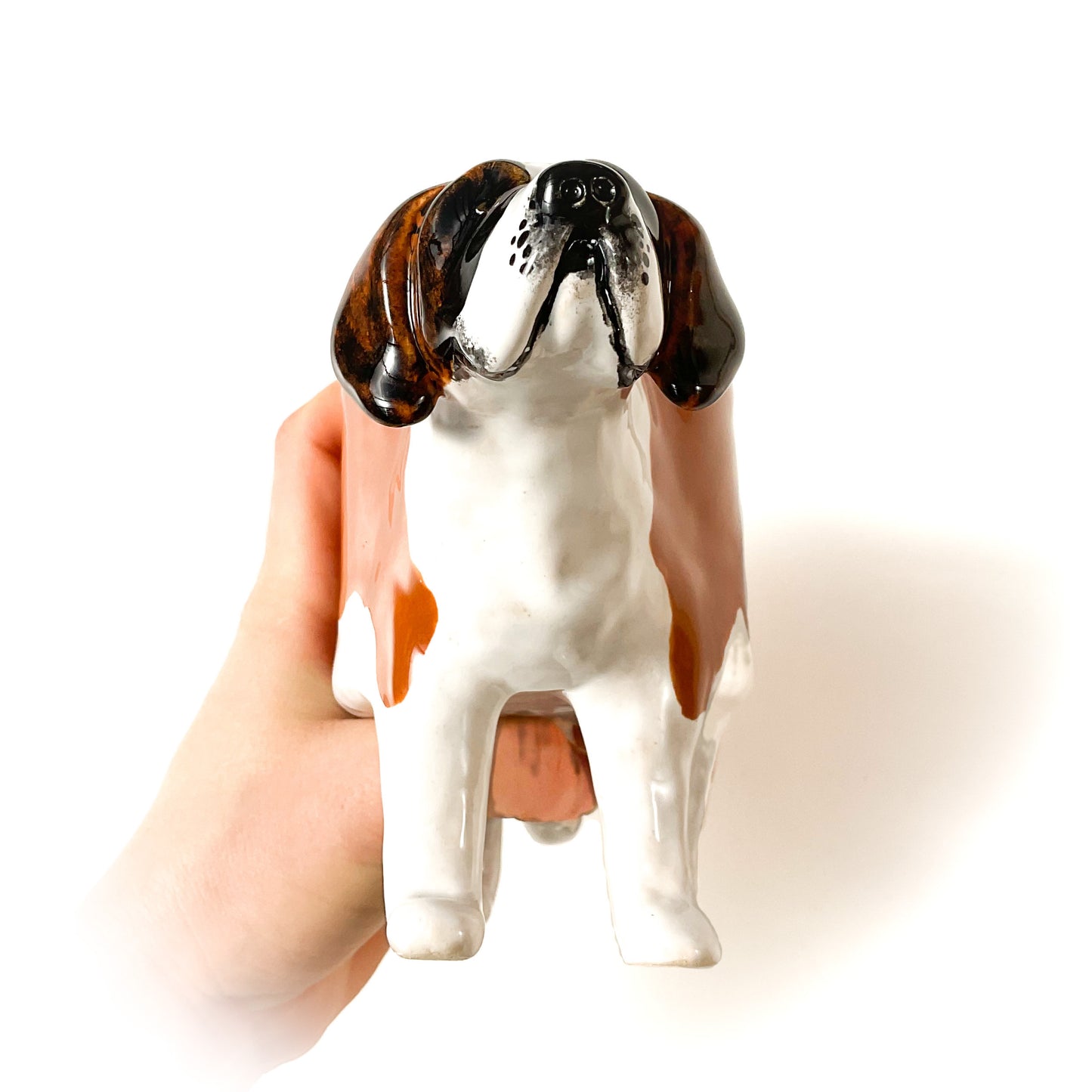 Saint Bernard Dog Planter - Ceramic Dog Plant Pot