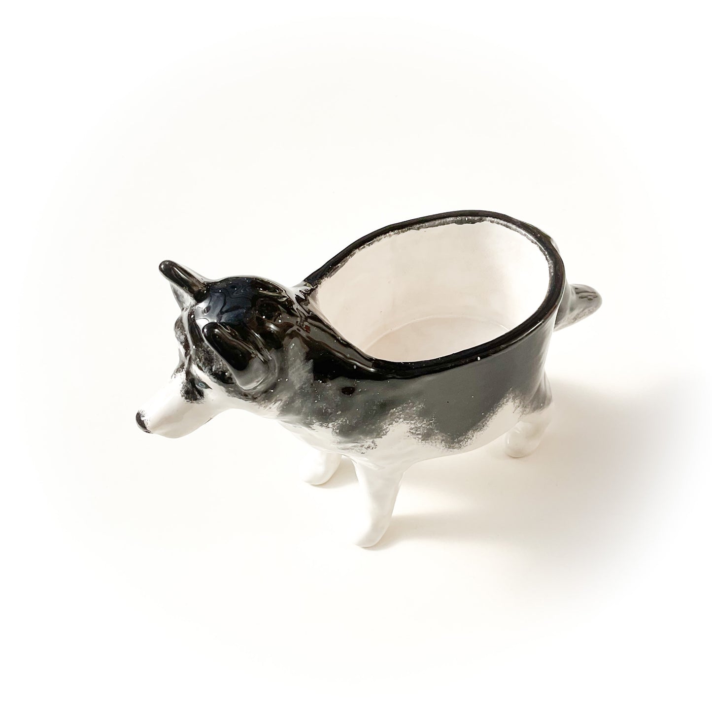 Husky Dog Planter - Ceramic Dog Plant Pot