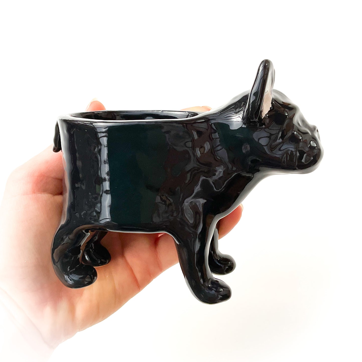 French Bulldog Dog Planter - Ceramic Dog Plant Pot