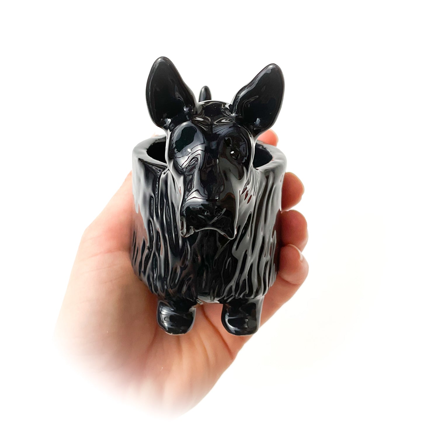 Scottish Terrier Dog Planter - Ceramic Dog Plant Pot