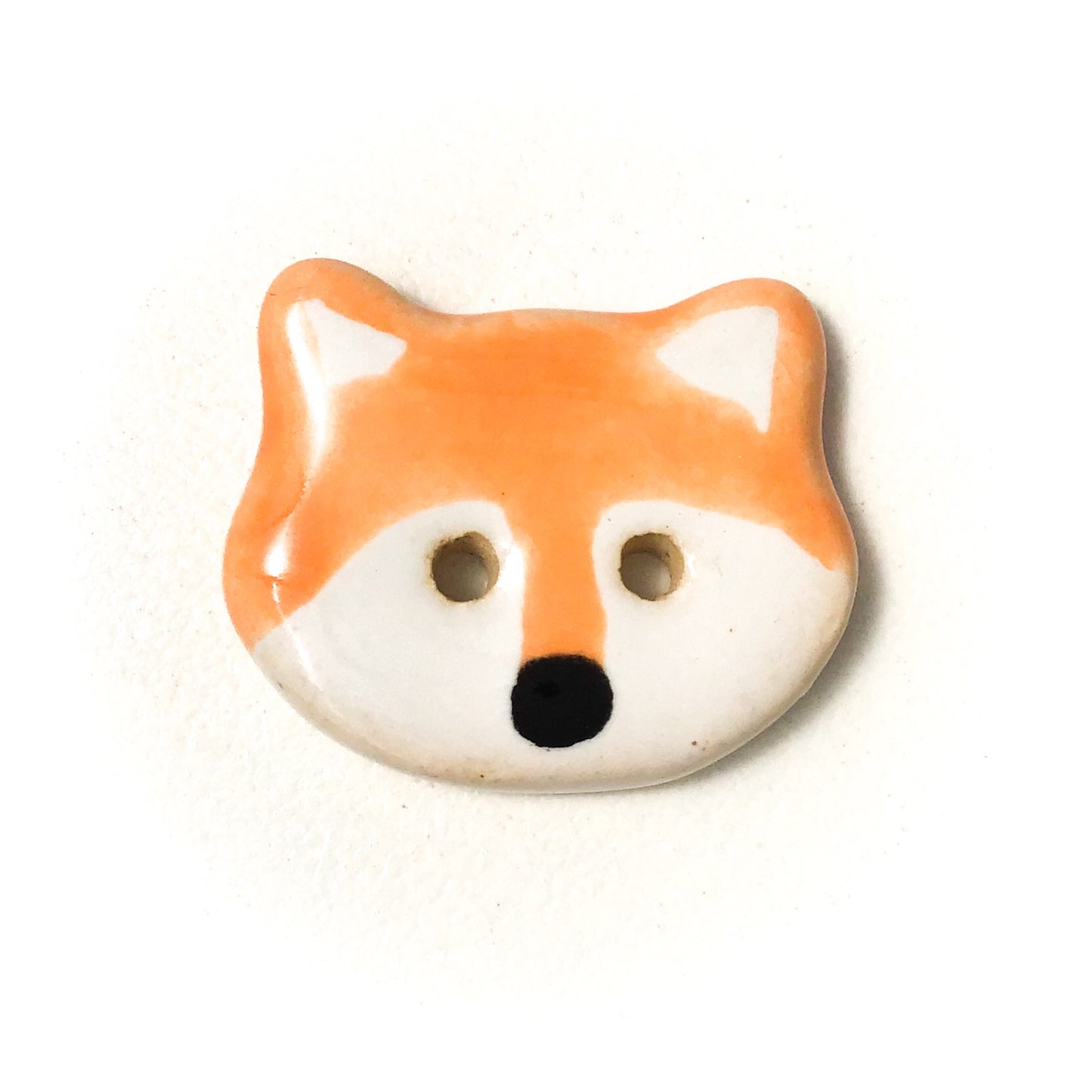 Ceramic Animal Buttons - Fox - Wolf - Raccoon - 3/4"