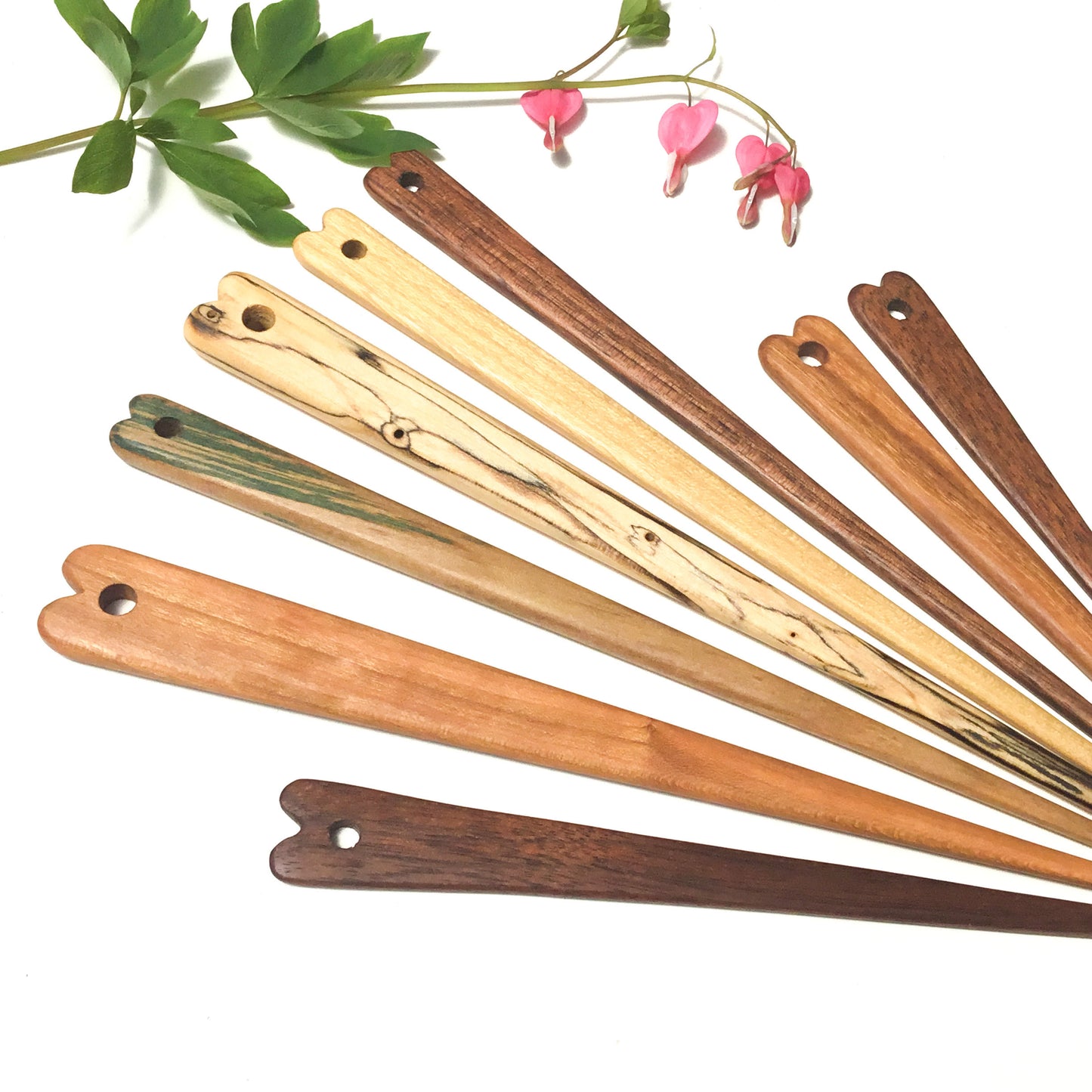 Wooden Heart Needles - Weaving Tapestry Needles - Mixed Lengths