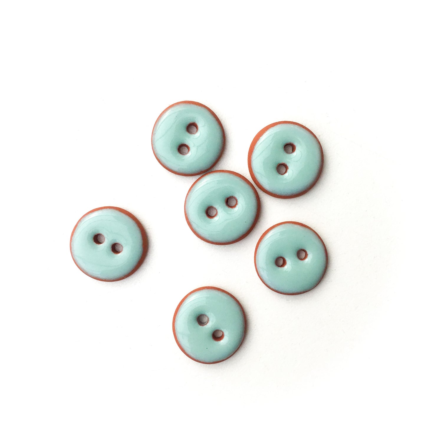 Light Turquoise Clay Buttons - 5/8"