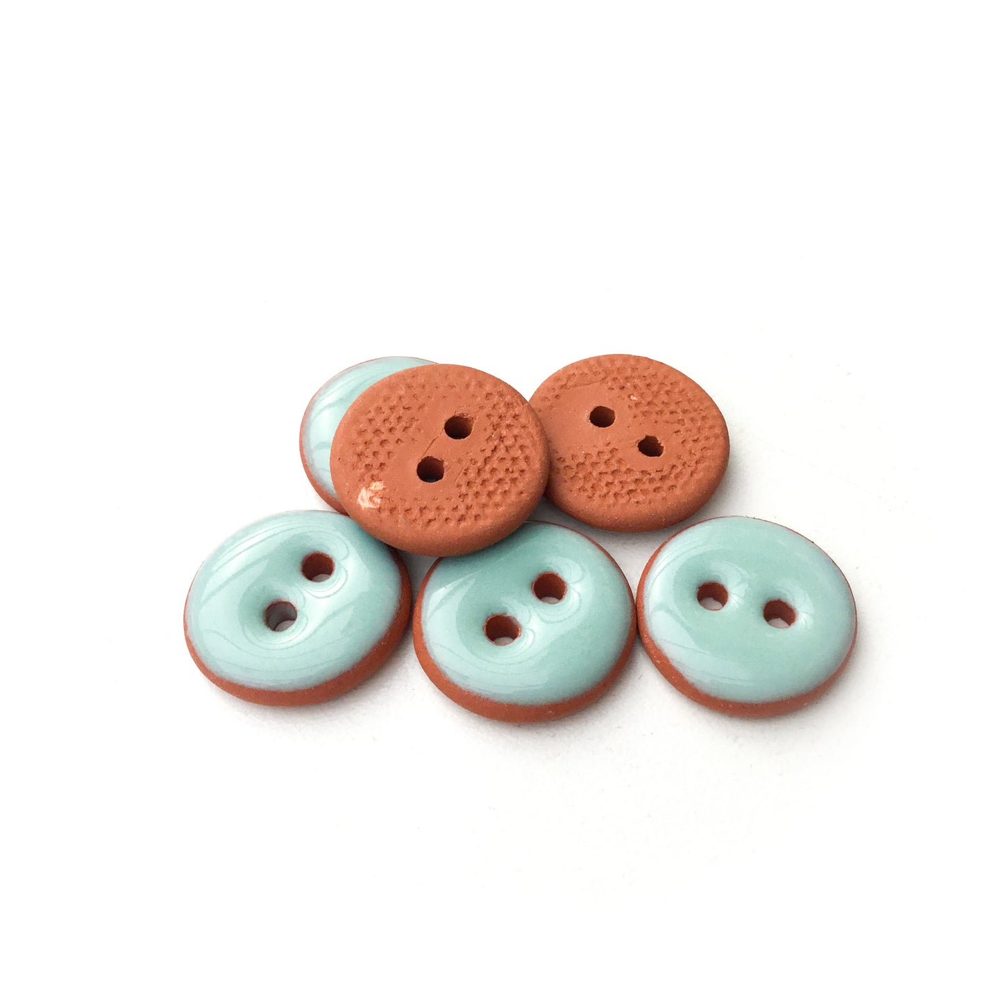 Light Turquoise Clay Buttons - 5/8"