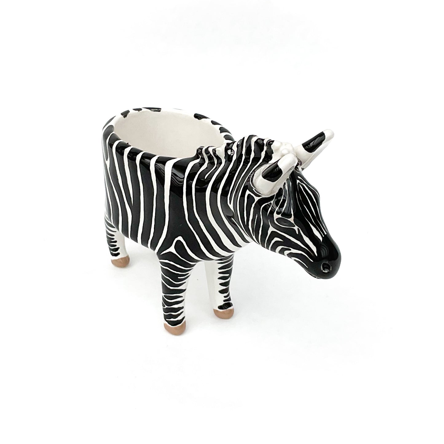 Zebra Pot - Ceramic Zebra Planter