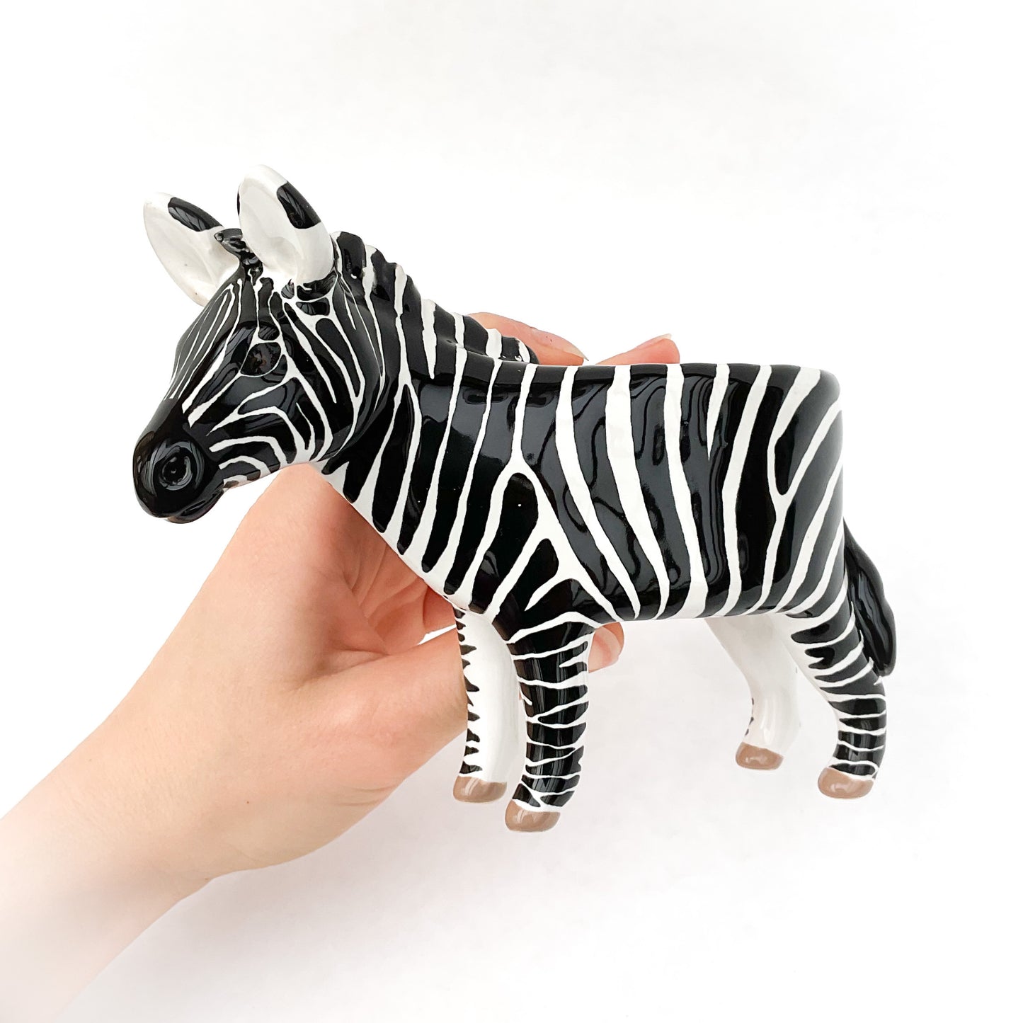 Zebra Pot - Ceramic Zebra Planter