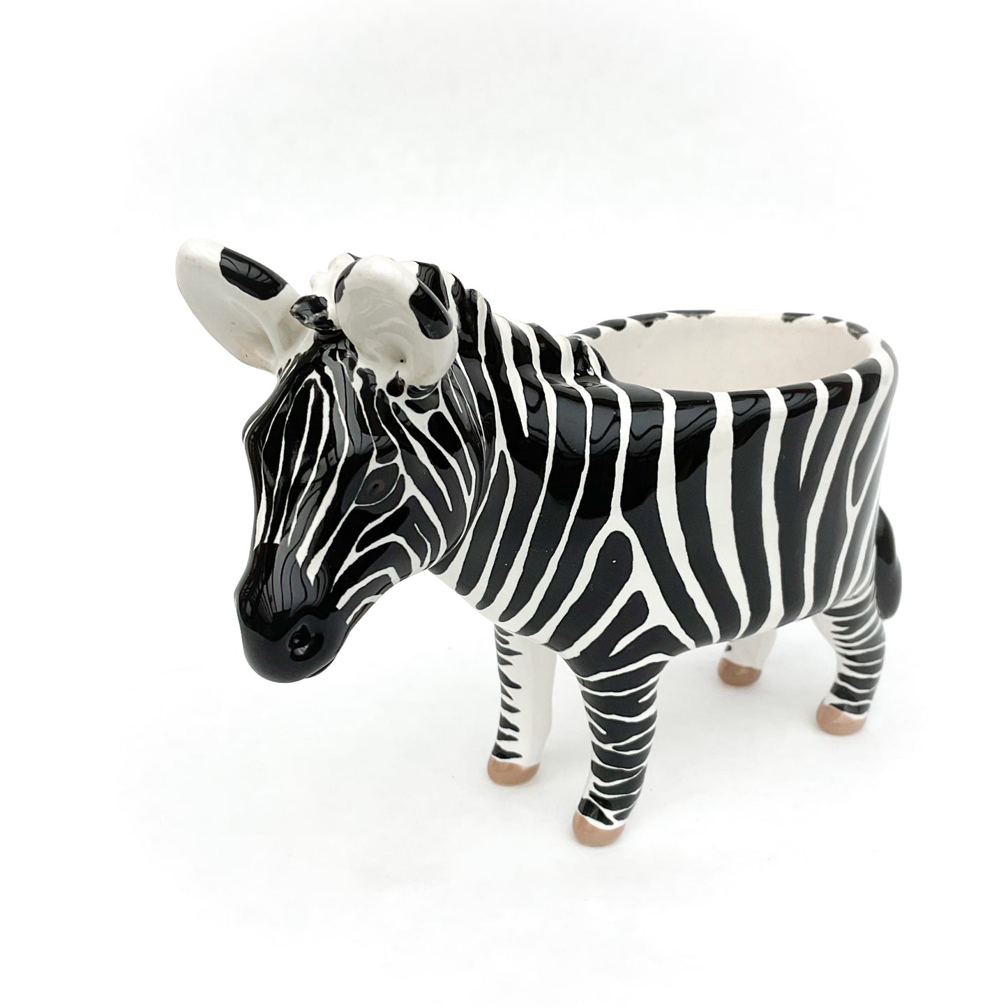Zebra Pot - Ceramic Zebra Planter