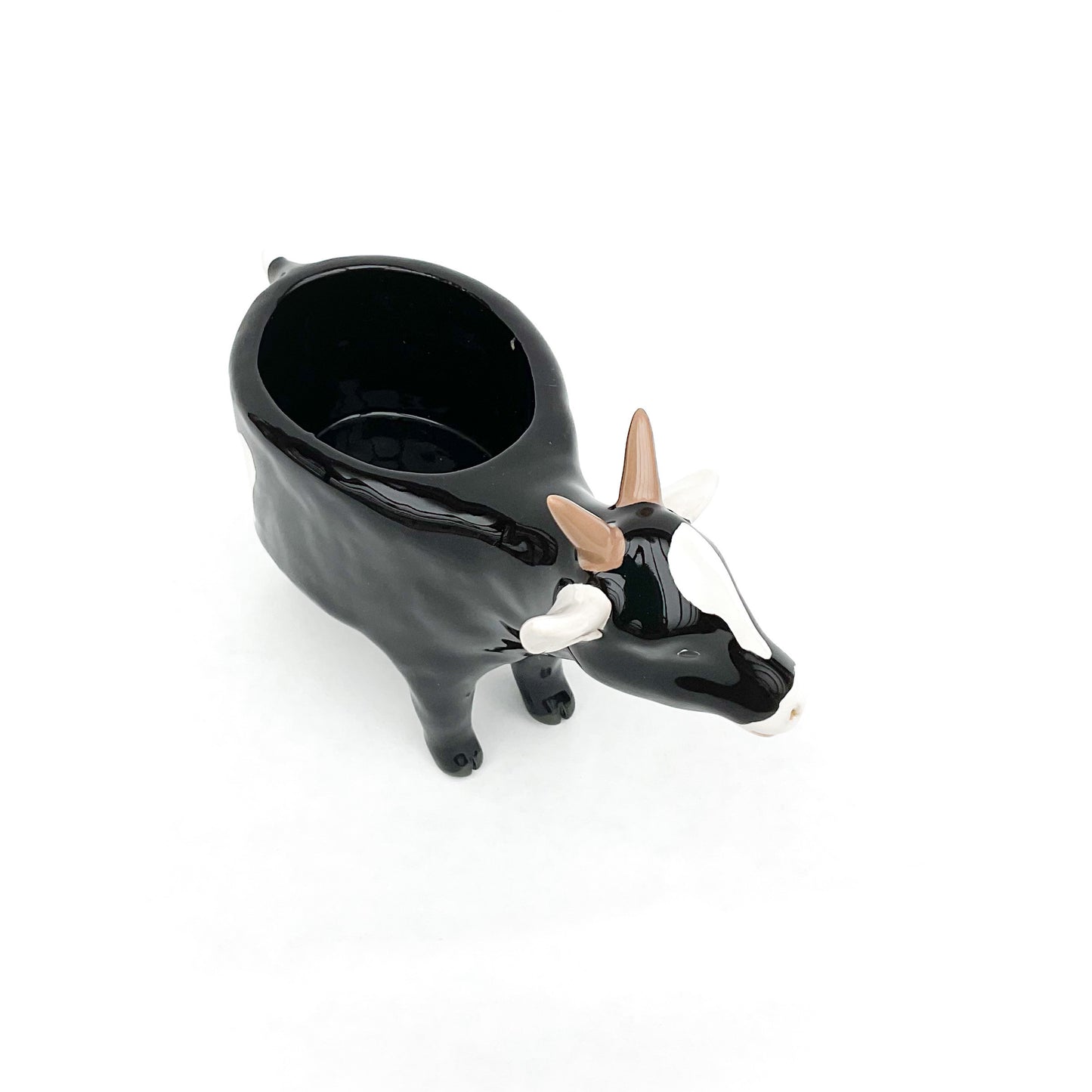 Black and White Pygmy Goat Pot