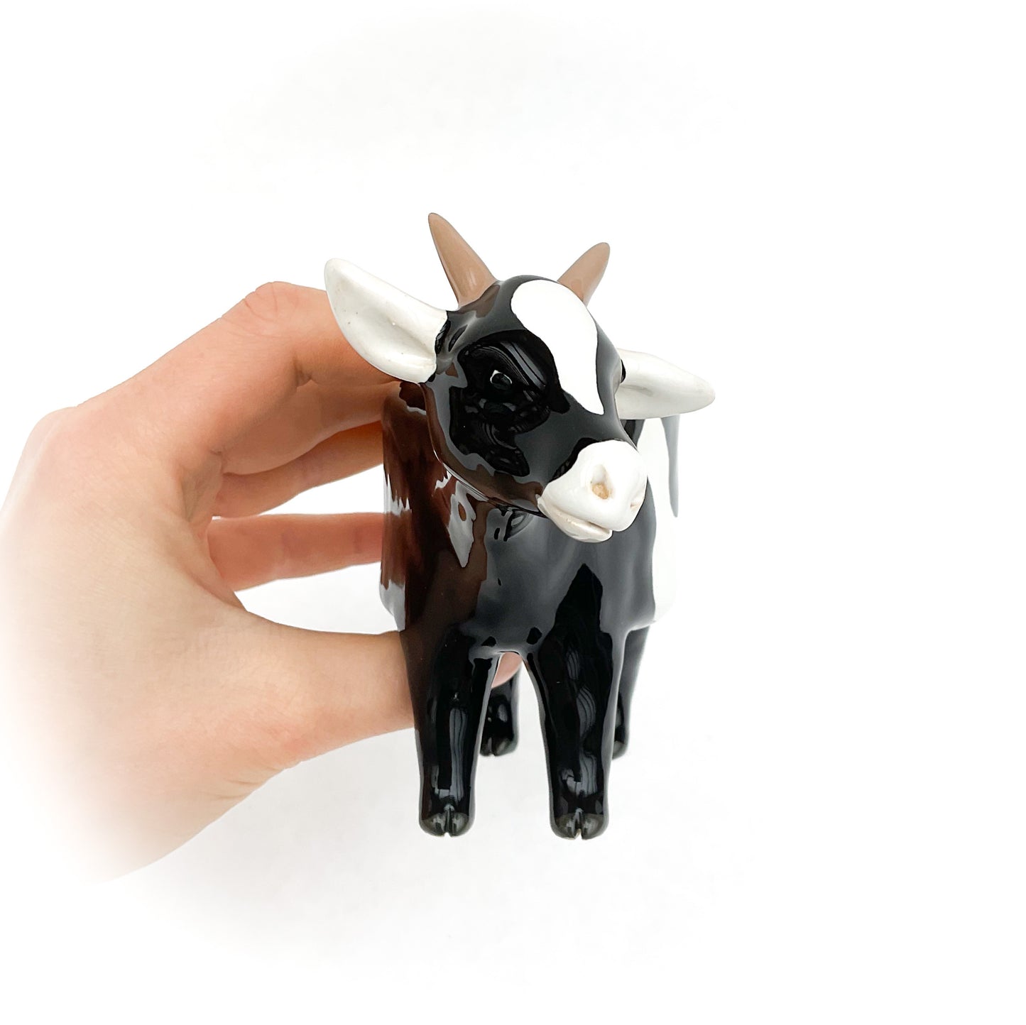 Black and White Pygmy Goat Pot