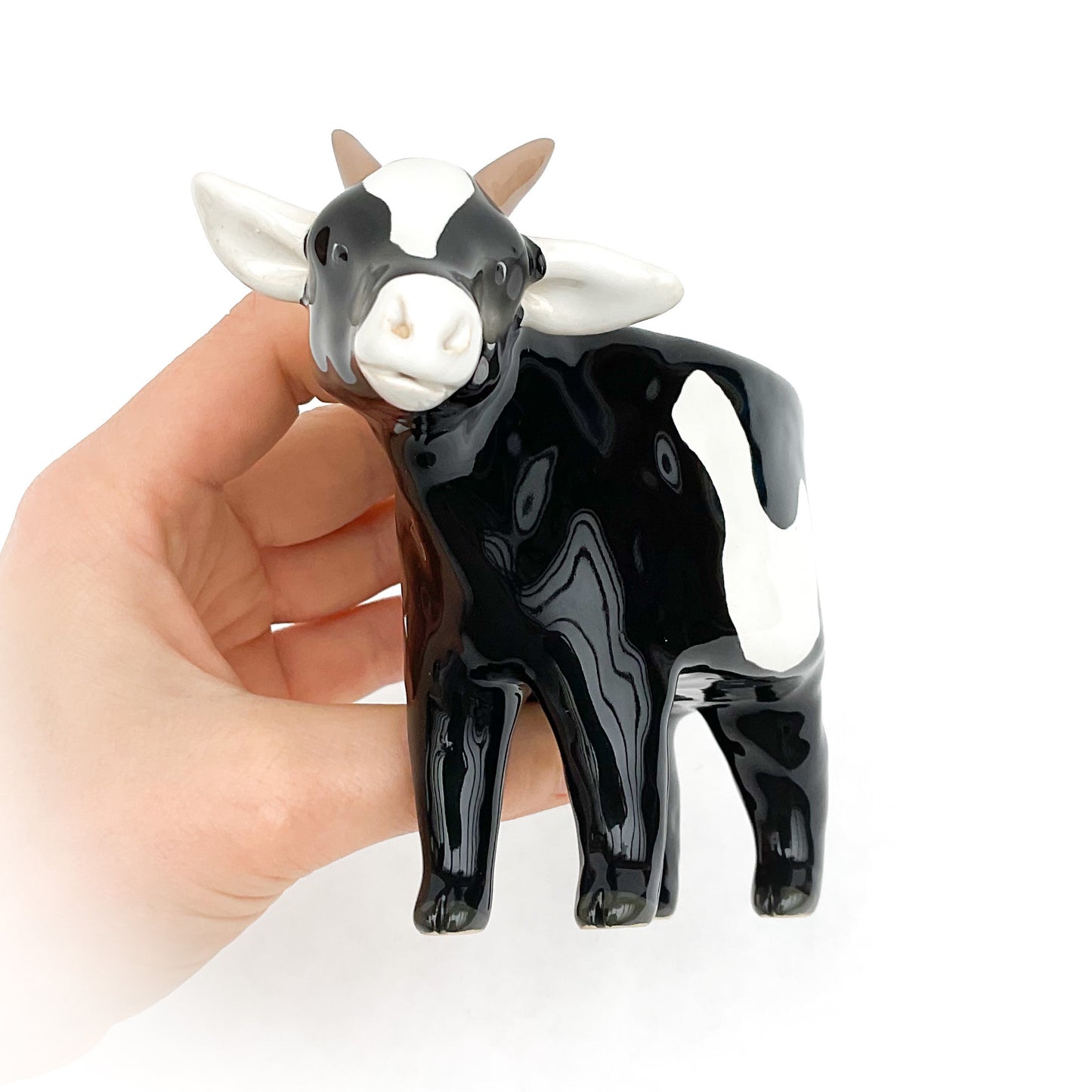 Black and White Pygmy Goat Pot