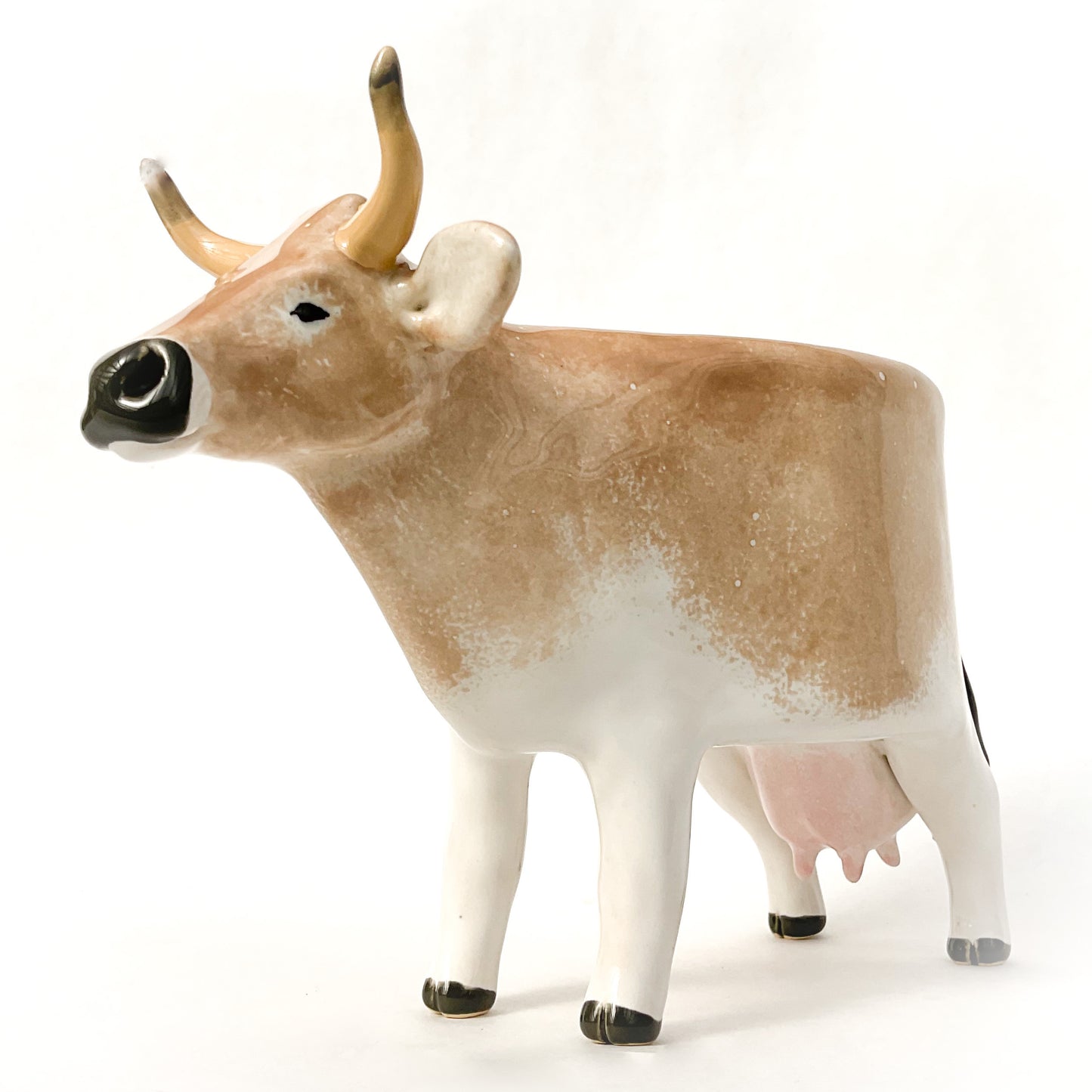 Brown Swiss Cow Pot