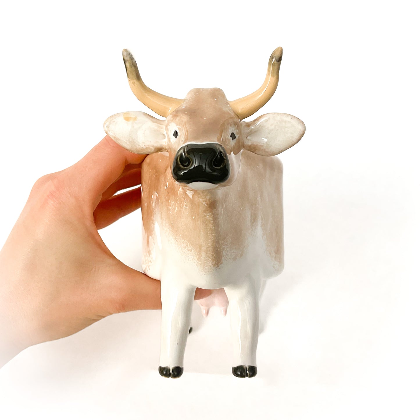 Brown Swiss Cow Pot