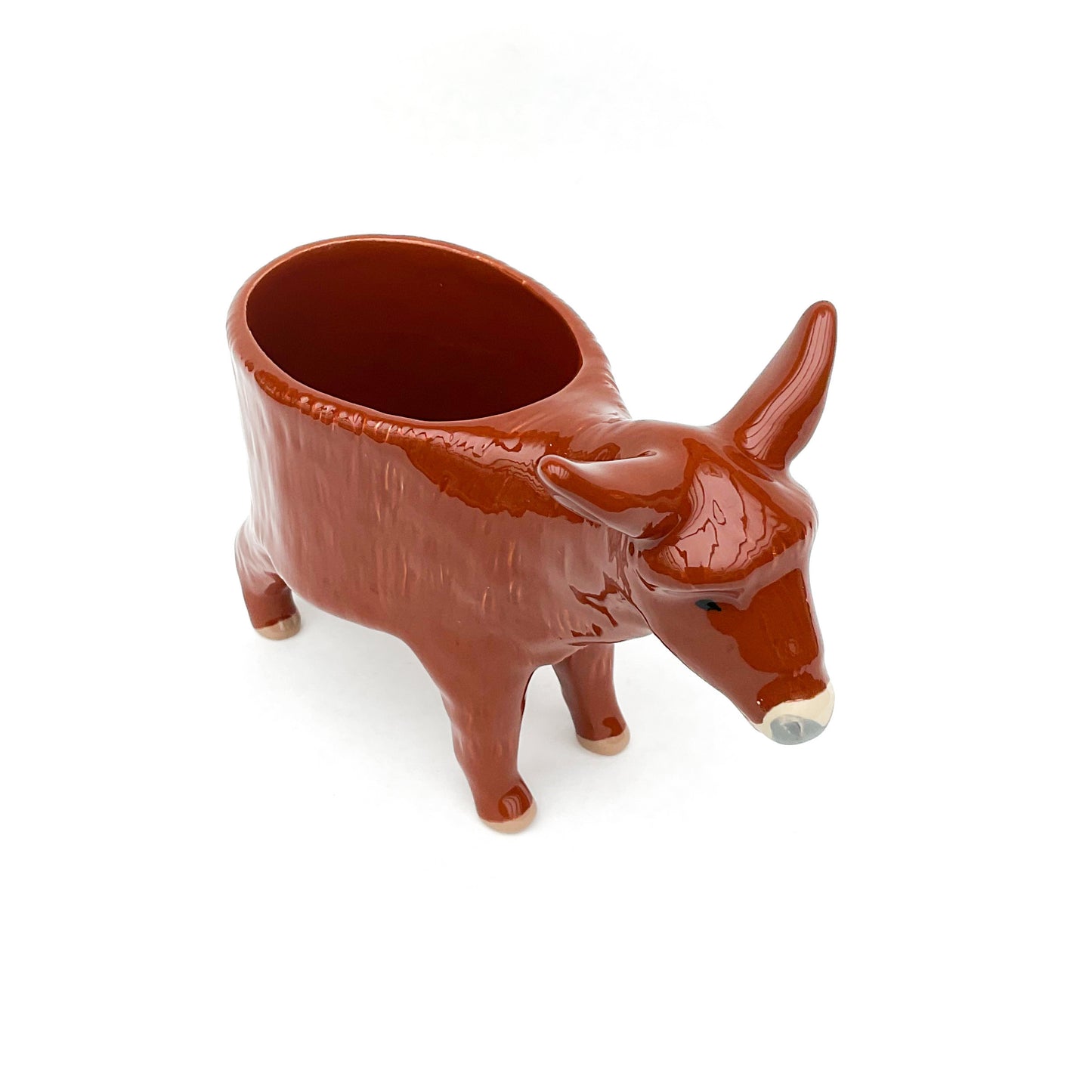 French Baudet du Poitou Donkey Pot