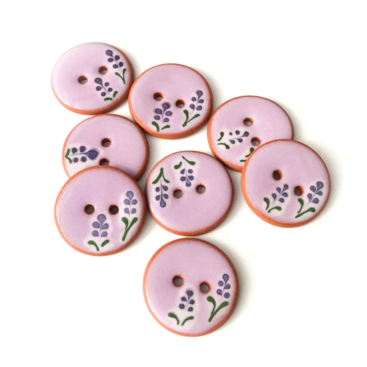 Purple Delphinium Buttons - 7/8"