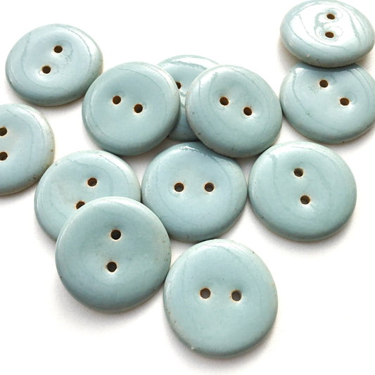 Blue-Gray Stoneware Buttons - 1 1/16"