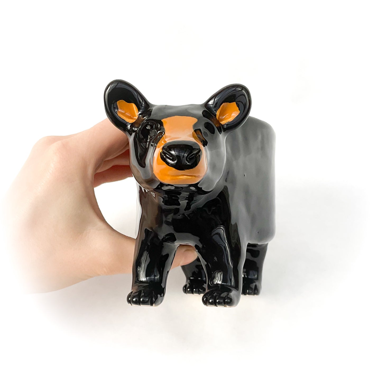 Black Bear Ceramic Planter