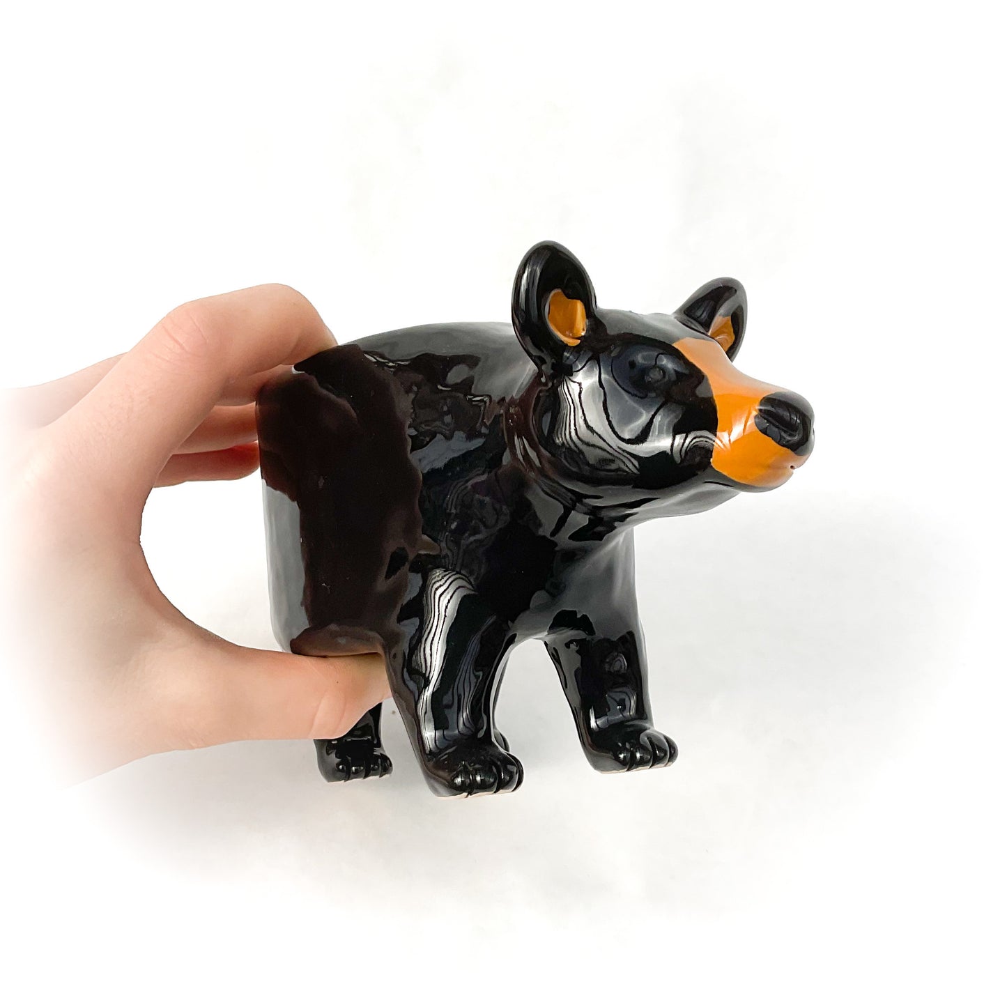 Black Bear Ceramic Planter