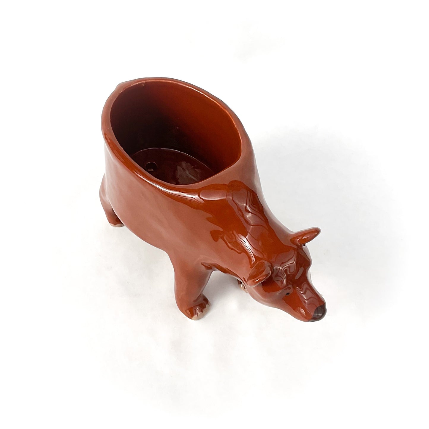 Grizzly Bear Ceramic Planter