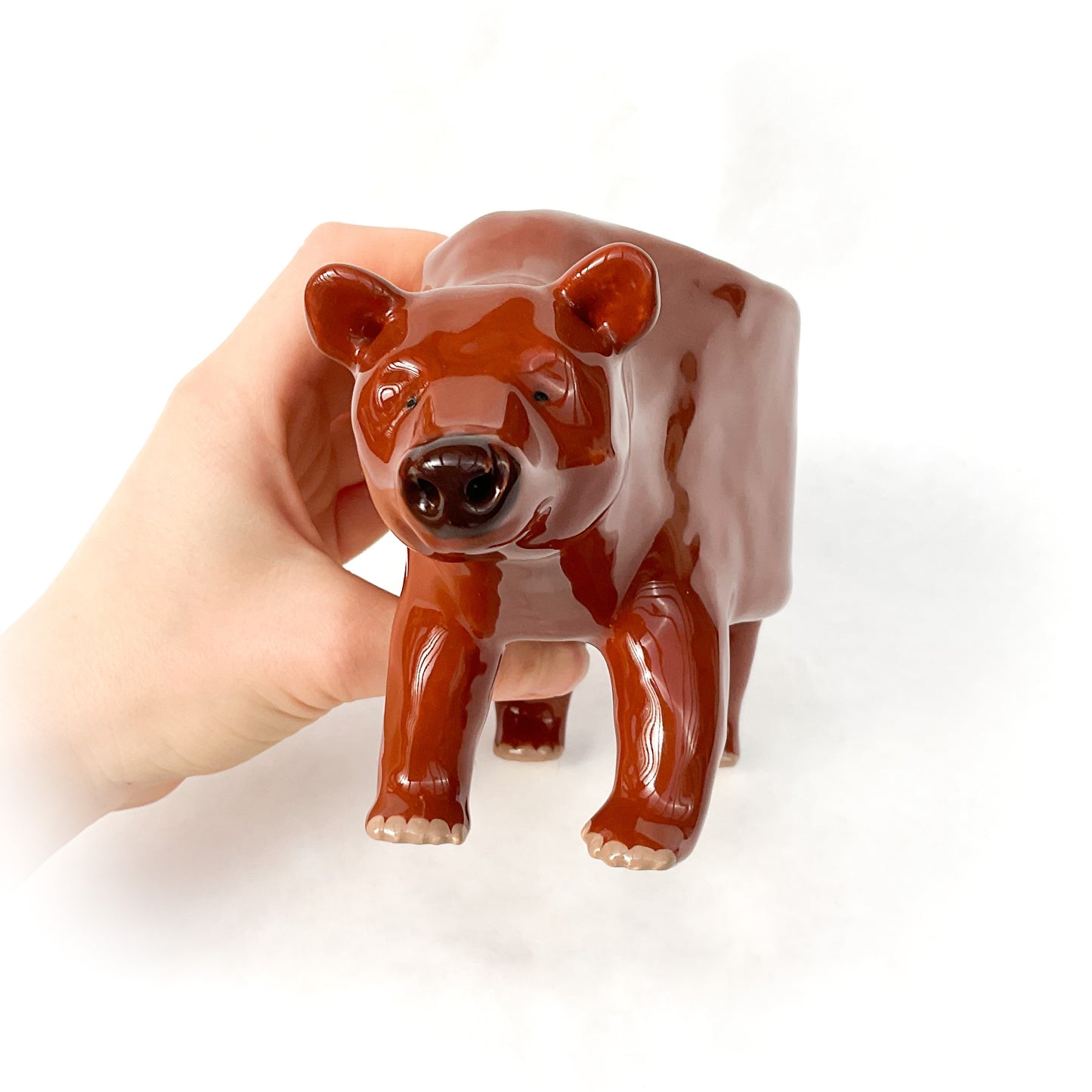 Grizzly Bear Ceramic Planter