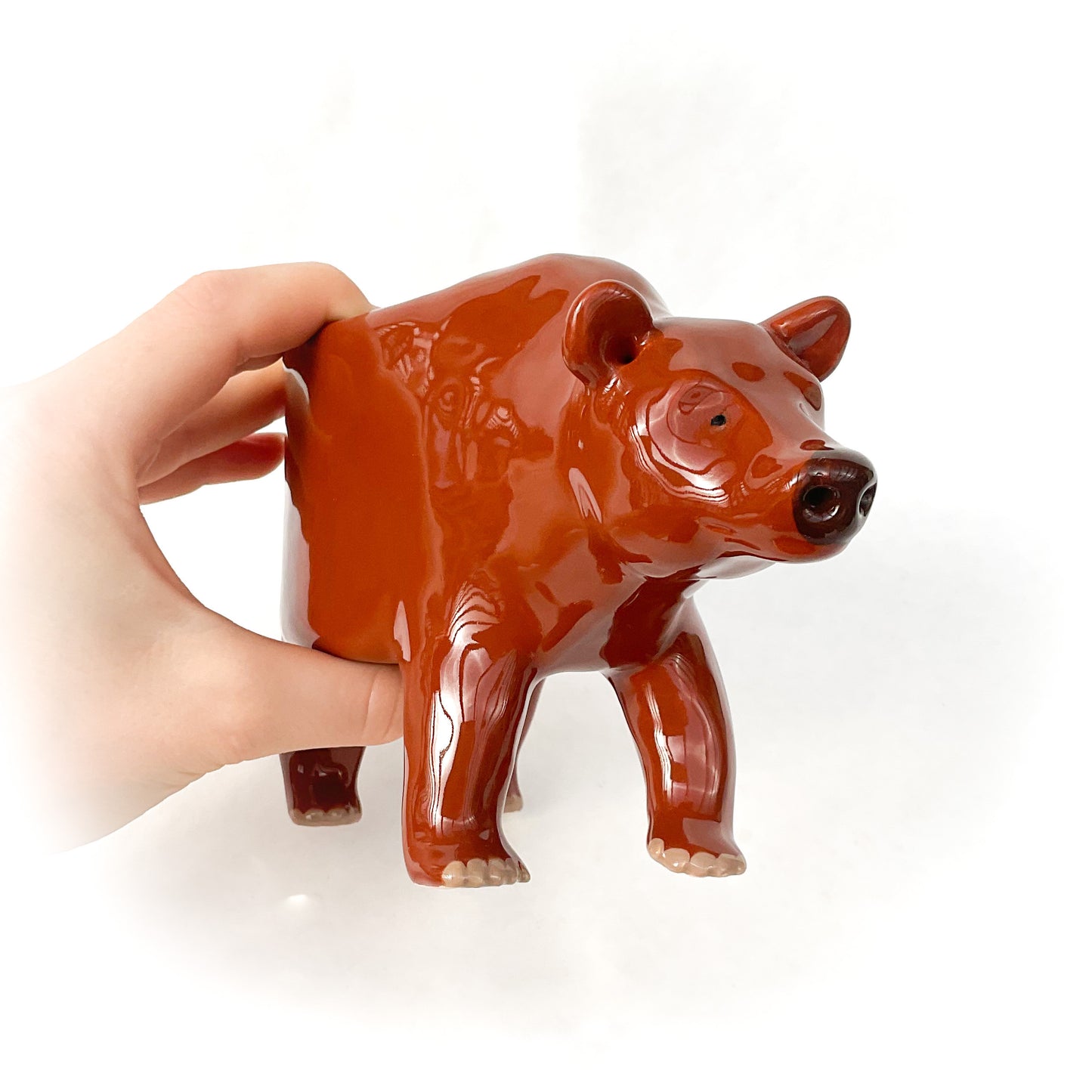 Grizzly Bear Ceramic Planter