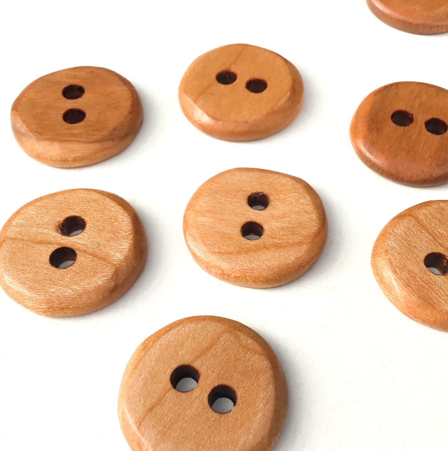 Cherry & Black Walnut Wood Buttons - 7/8"