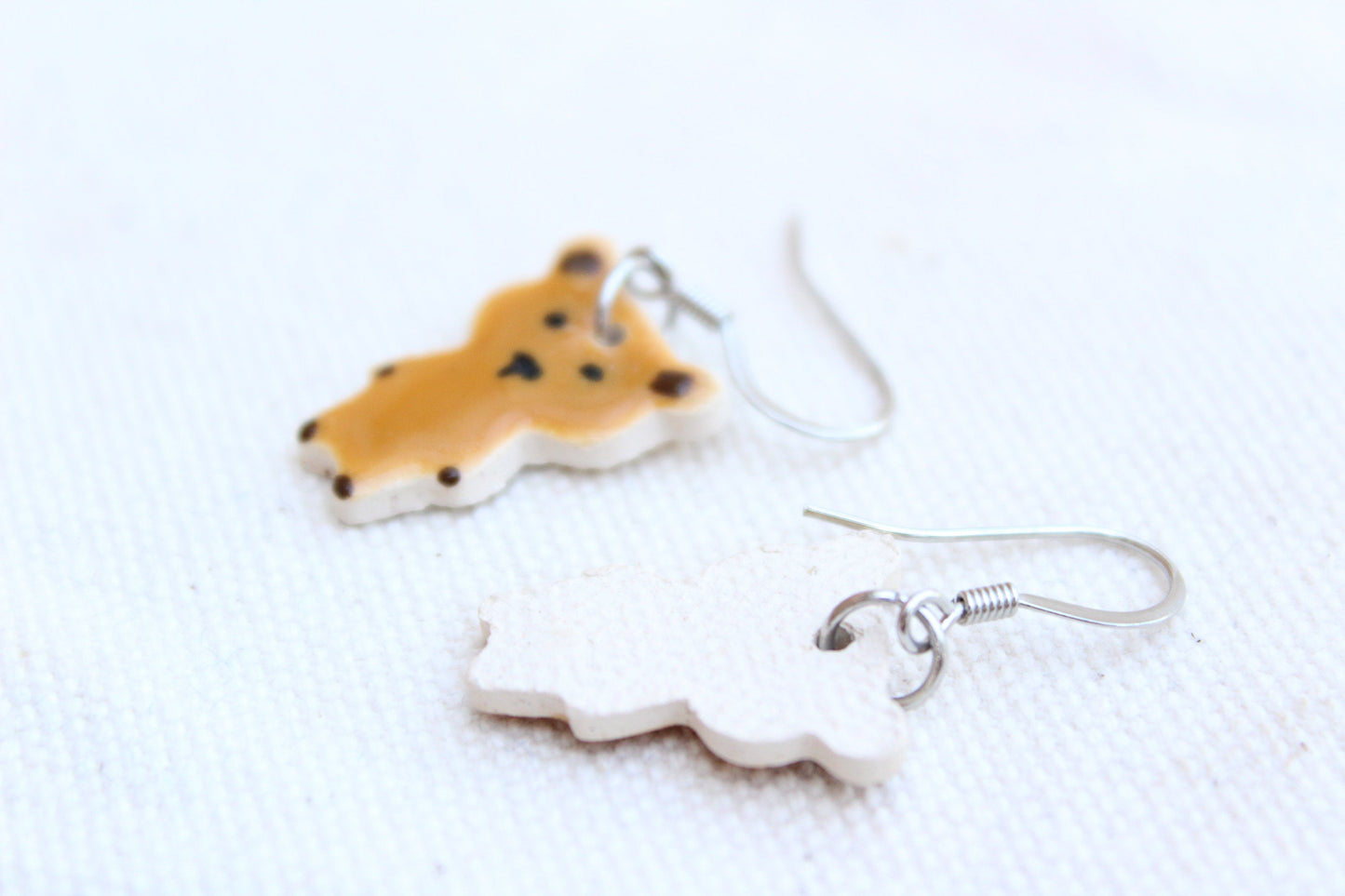 Teddy Bear Earrings - Little Brown Bear Earrings