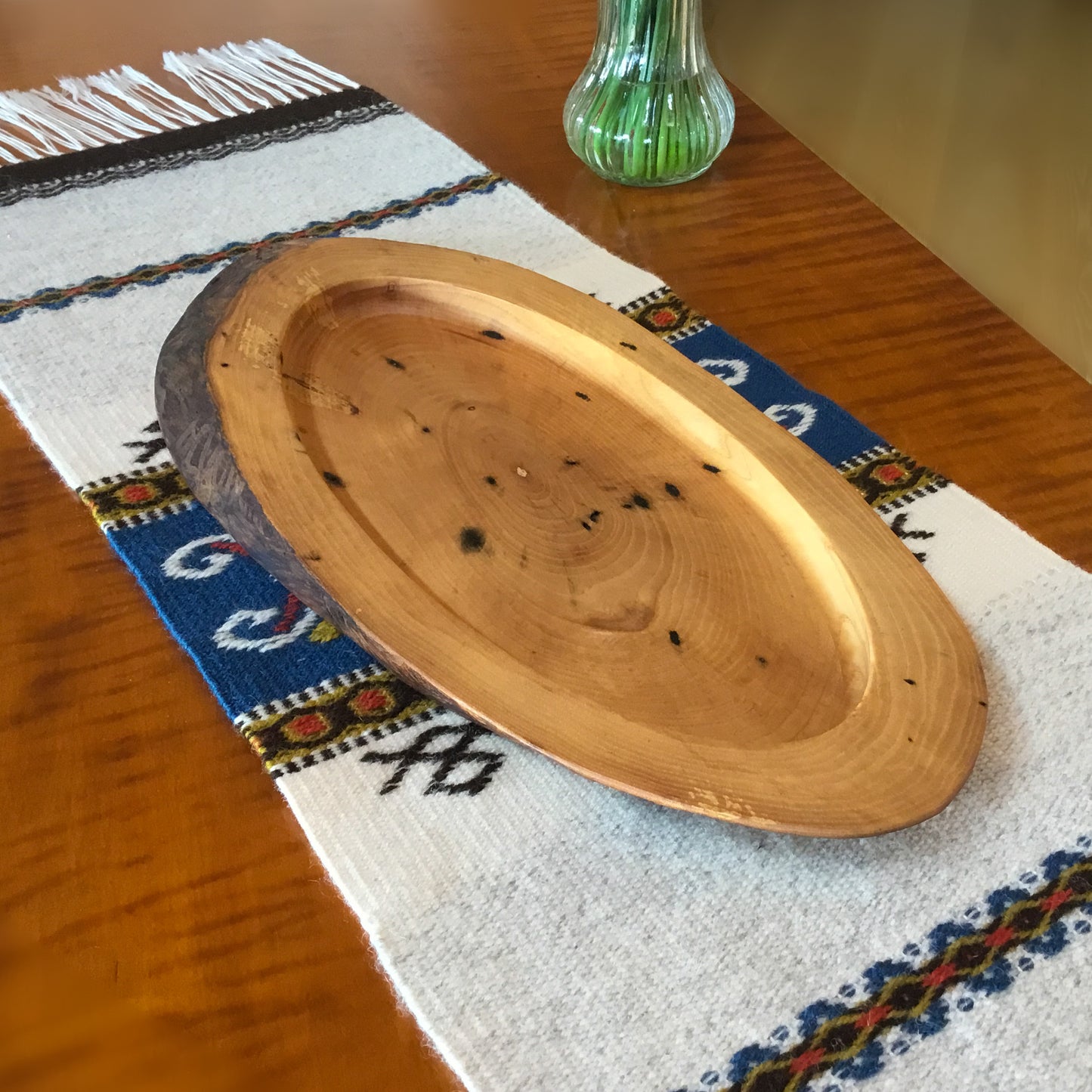 Natural Edge Ash Serving Tray - 17-1/2" long