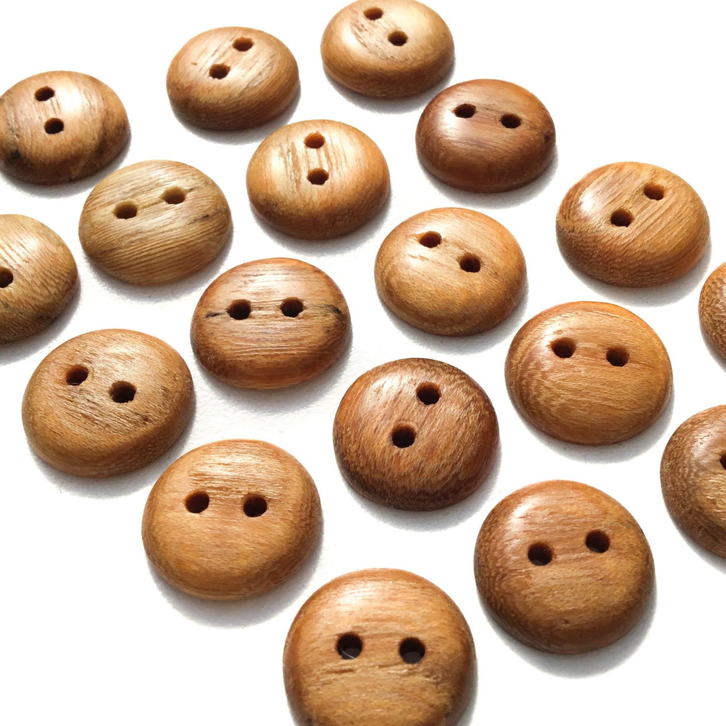 Lightly Spalted American Elm Wood Buttons - 5/8”