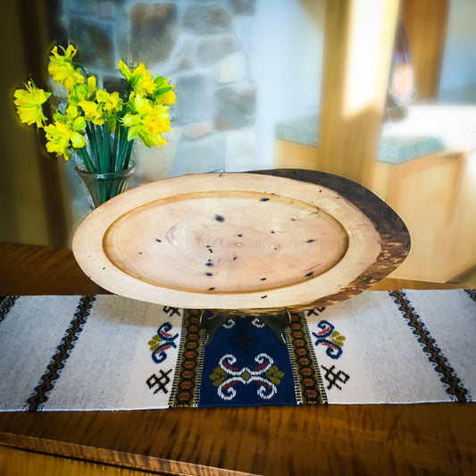 Natural Edge Ash Serving Tray - 17-1/2" long