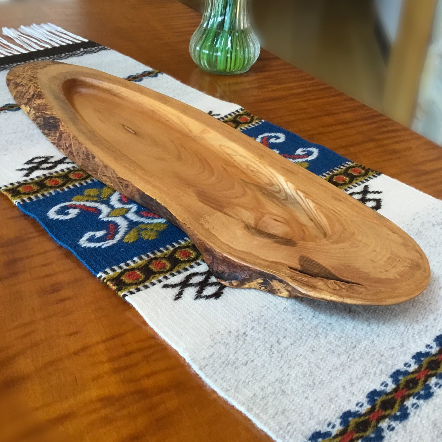 Natural Edge Ash Serving Tray - 22" long