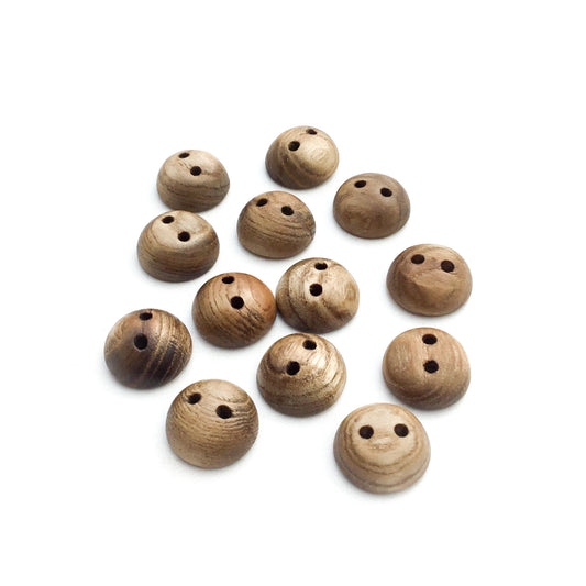 Sassafras Wood Buttons - 3/4" Pillowed - 5/16" thick