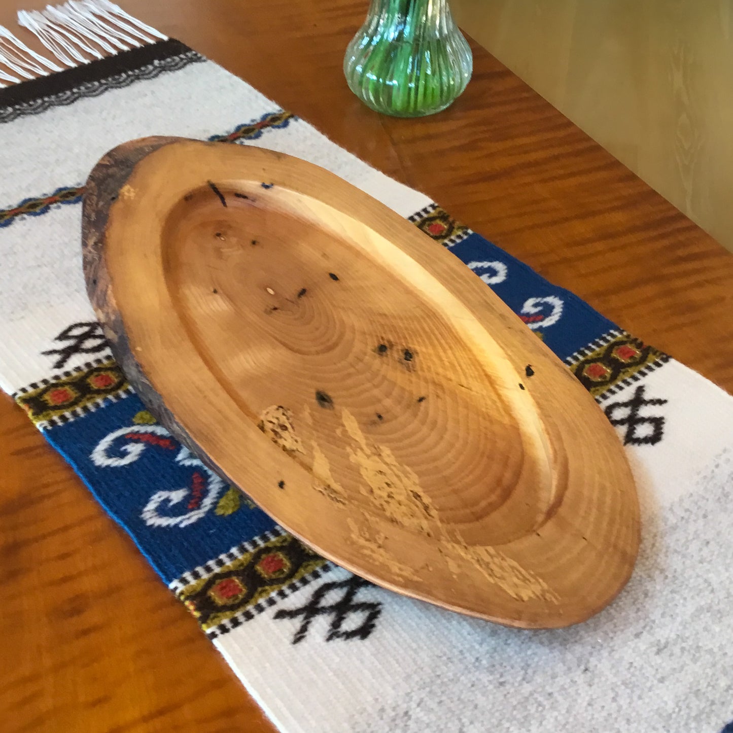 Natural Edge Ash Serving Tray - 17-3/4" long