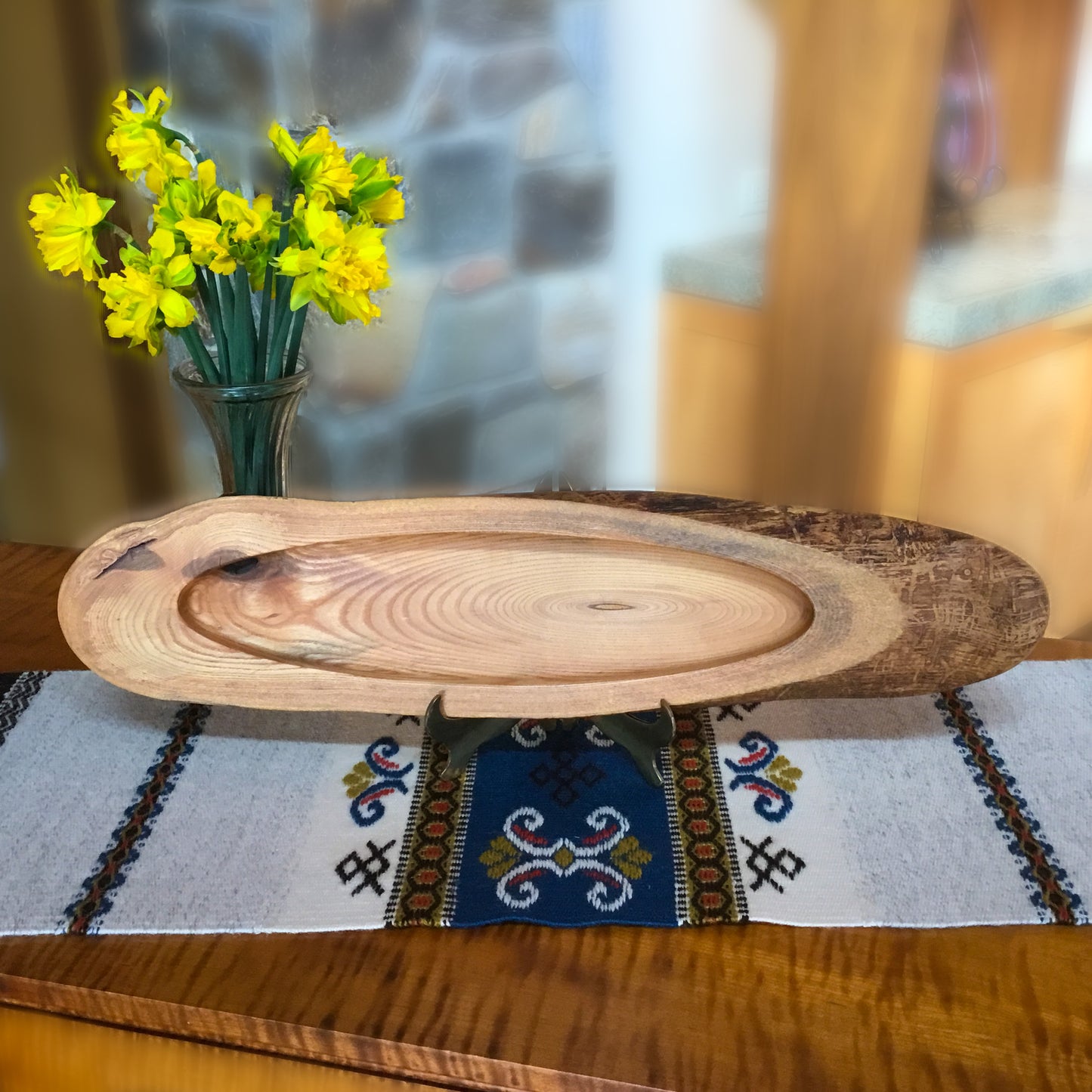 Natural Edge Ash Serving Tray - 22" long